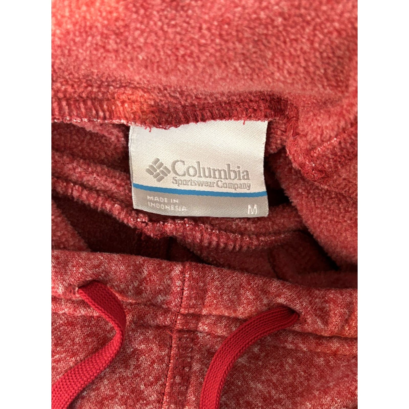 Vintage Columbia Hoodie Womens Medium Red High Neck Pullover Sweatshirt Knit Sweatshirt All Seasons Pockets Logo Modern Outdoor Sports Weathered? Size M / US 6-8 / IT 42-44 - 5 Thumbnail