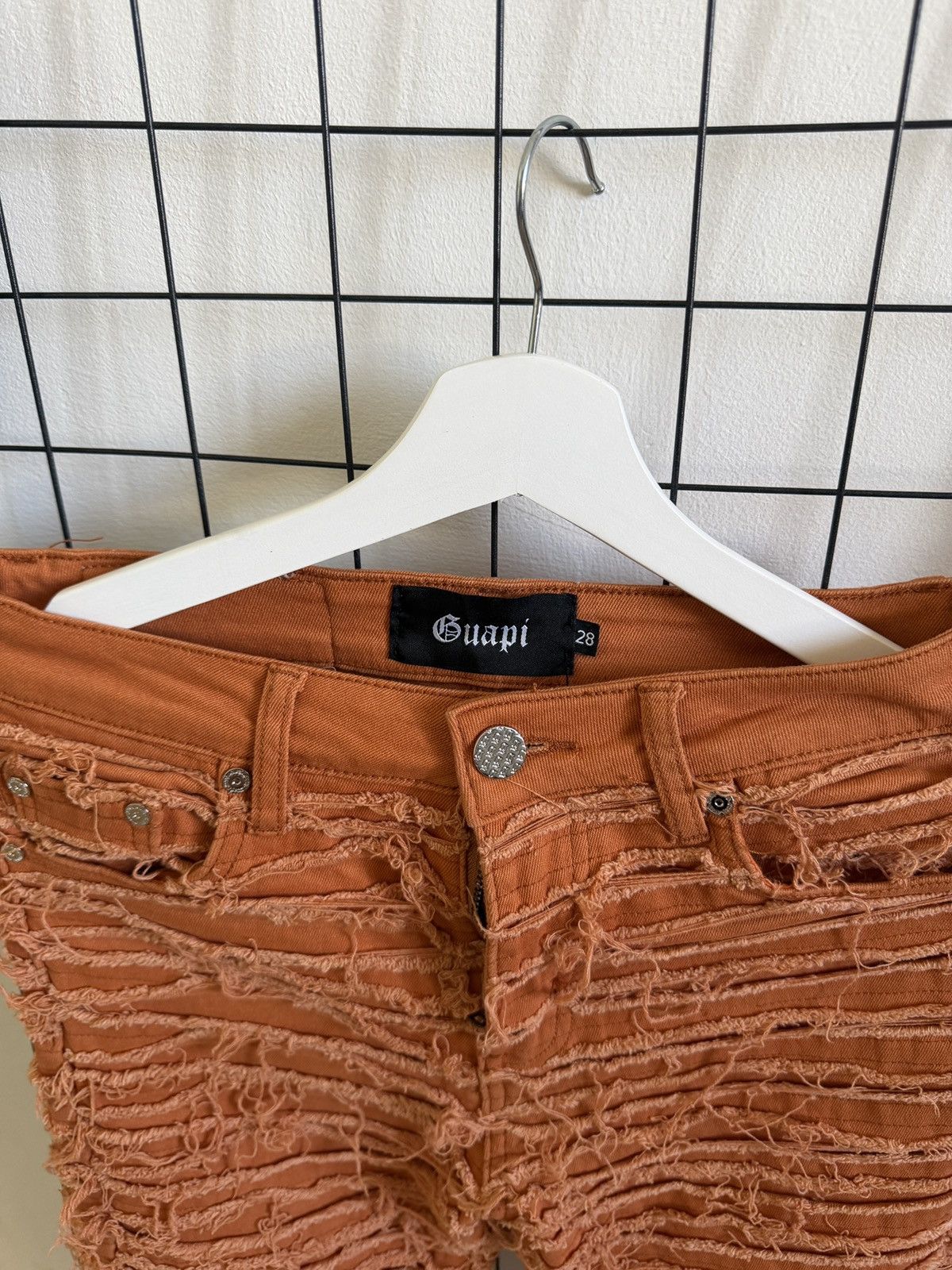 GUAPI Guapi destroyed jeans distressed opium y2k blueface style Size US 28 / EU 44 - 4 Thumbnail