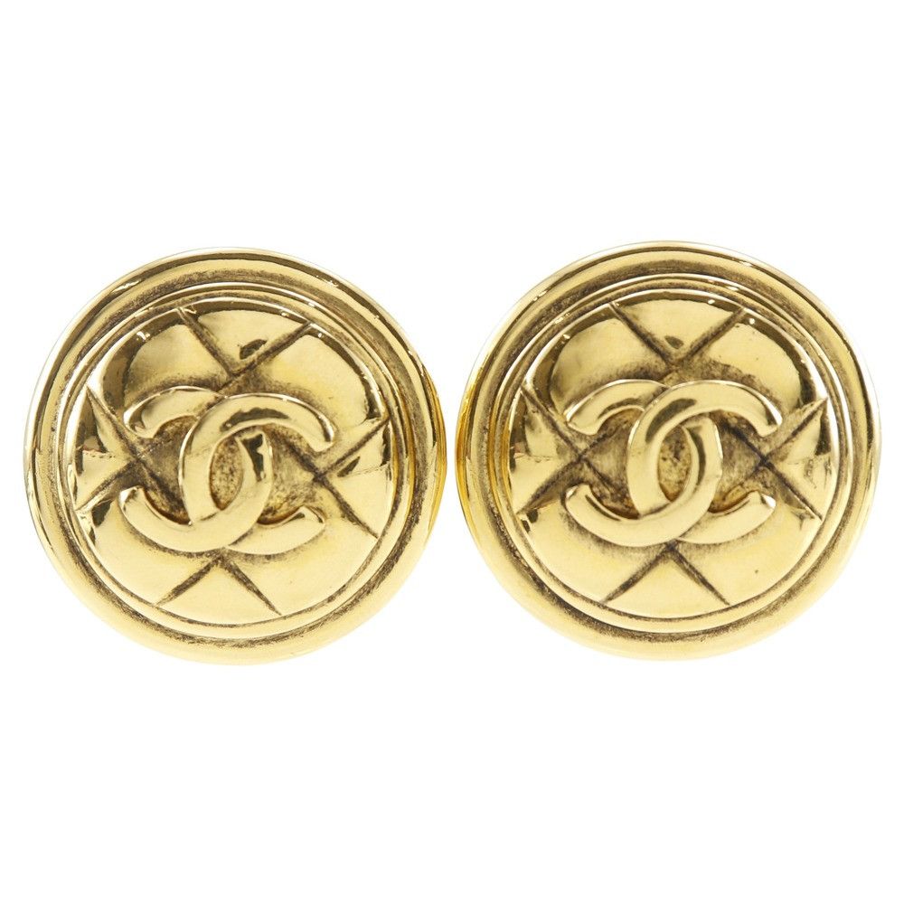 Chanel Chanel Chanel Coco Mark Matelasse Earrings Metal Earrings DUTY FREE for USA Size ONE SIZE - 1 Thumbnail