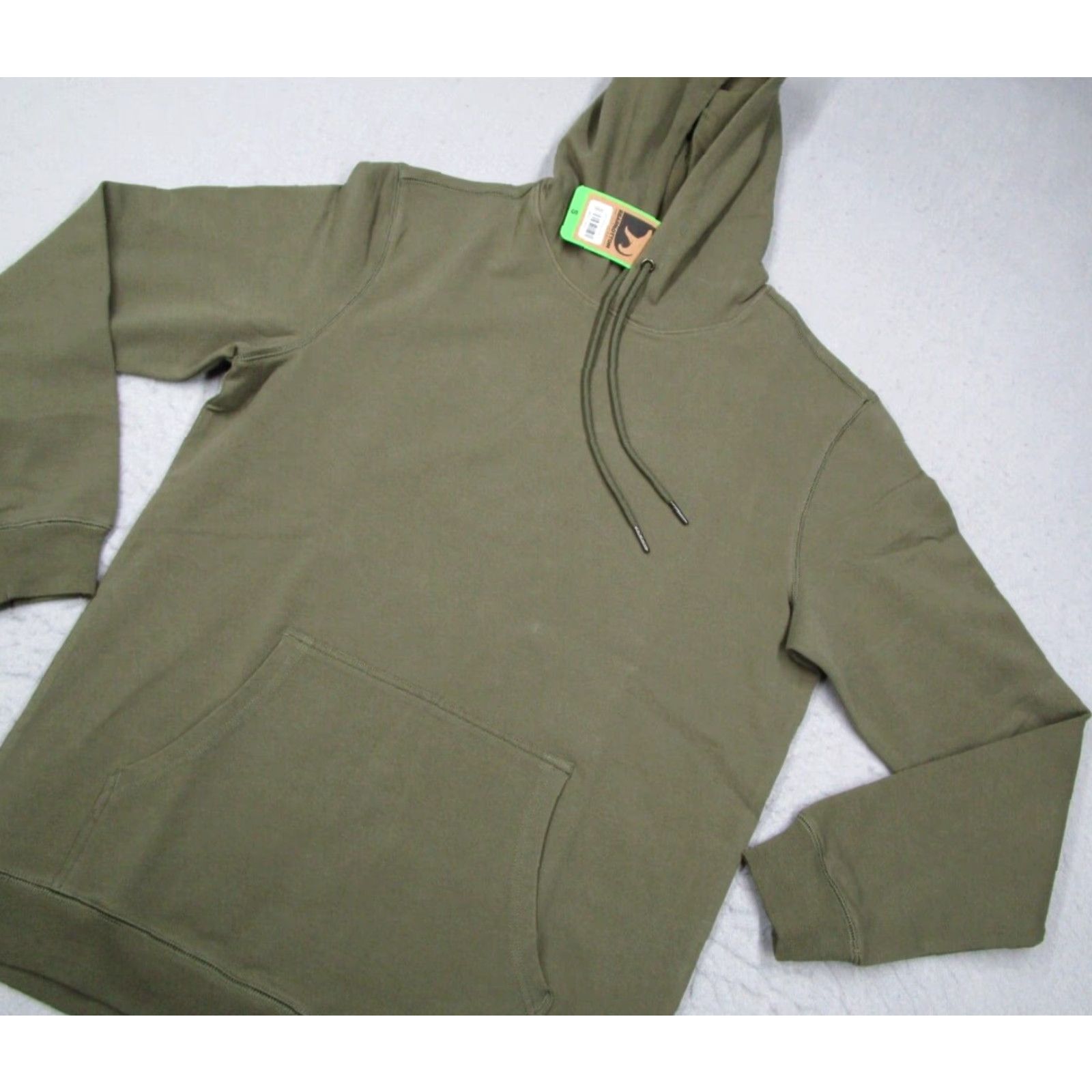 KangaROOS Bear Bottom Mens Small Green Hoodie Pullover Sweatshirt Kangaroo Pocket Drawstring Crew Neck Lounge Hooded Cotton Spandex Fleece Logo Regular Size US S / EU 44-46 / 1 - 2 Thumbnail
