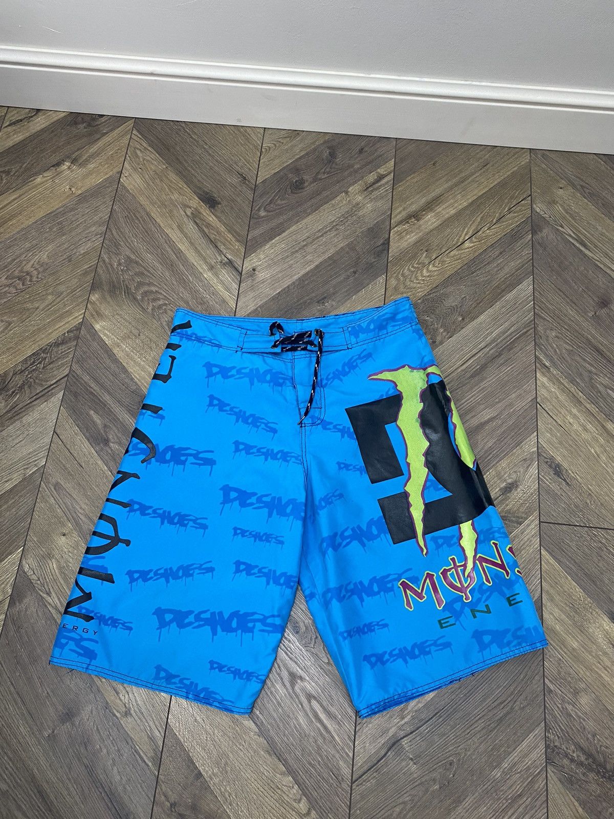 Designer × Vintage Vintage Monster Energy Shorts Size US 29 - 1 Thumbnail