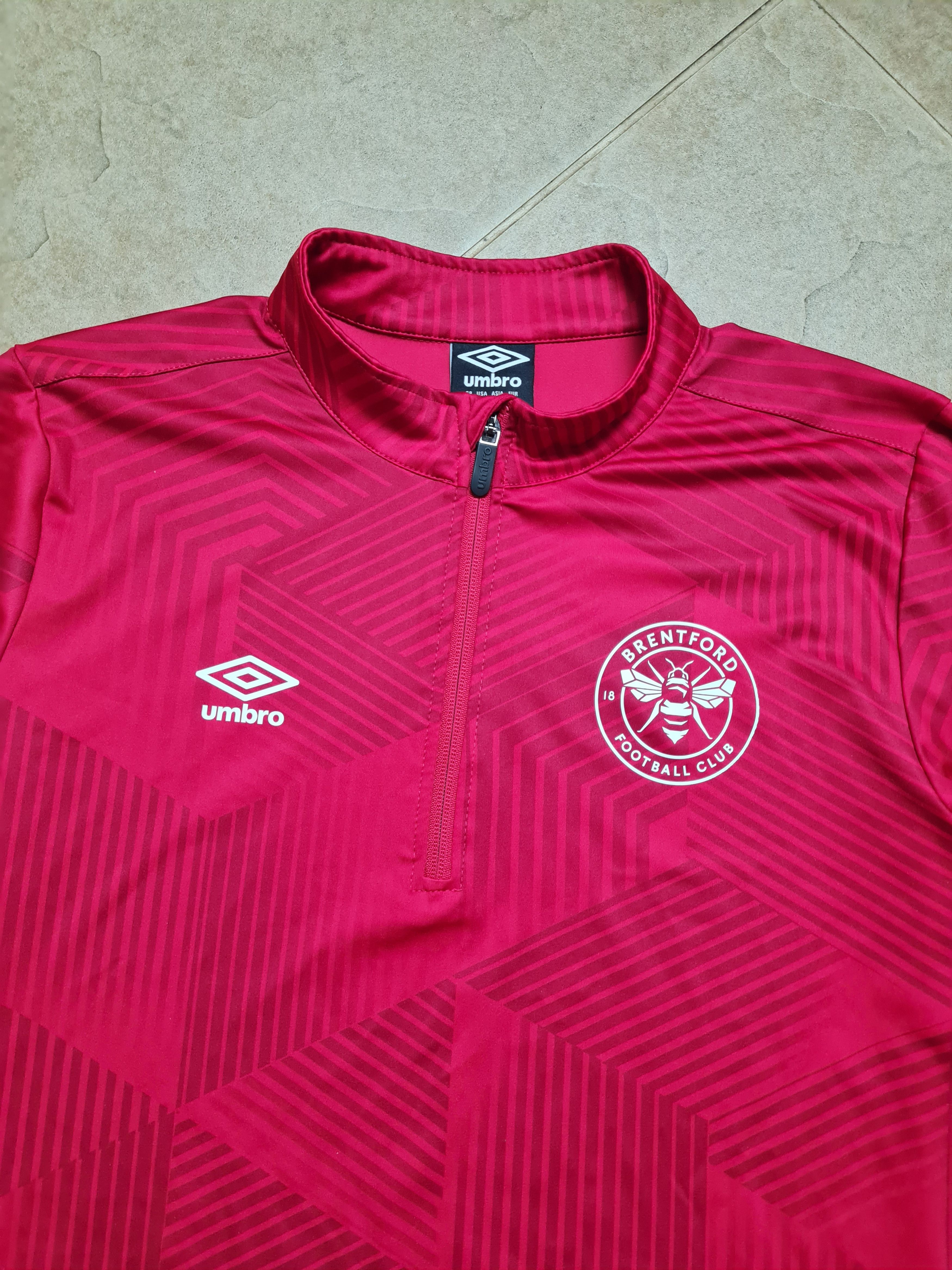 Umbro Brentford FC Umbro 2020-21 Training 1/4 Zip Drill Top Red Size US M / EU 48-50 / 2 - 3 Thumbnail