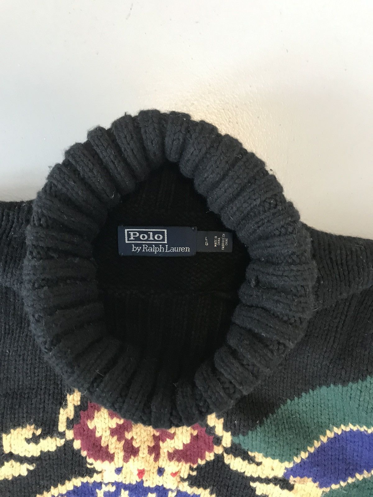 Designer × Polo Ralph Lauren Vintage polo Ralph Lauren crest wool turtleneck Size US L / EU 52-54 / 3 - 4 Thumbnail