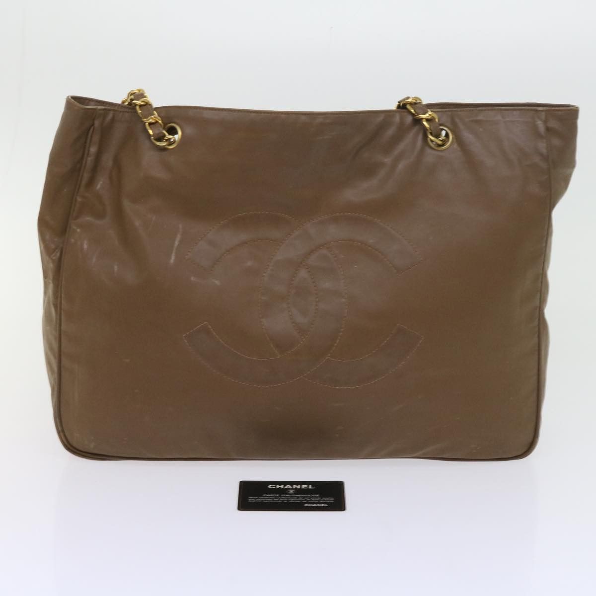 Chanel CHANEL Chain Shoulder Bag Patent Leather Brown CC Size ONE SIZE - 12 Thumbnail