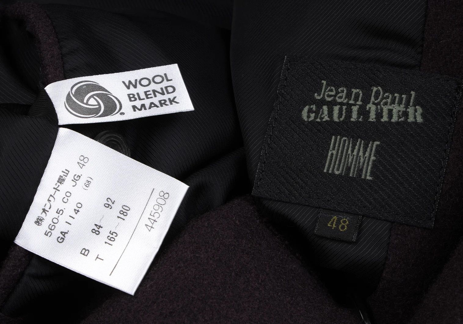 Jean Paul Gaultier Wool Nylon Peak Lapel Coat in Burdy Size 48 Size US M / EU 48-50 / 2 - 17 Thumbnail