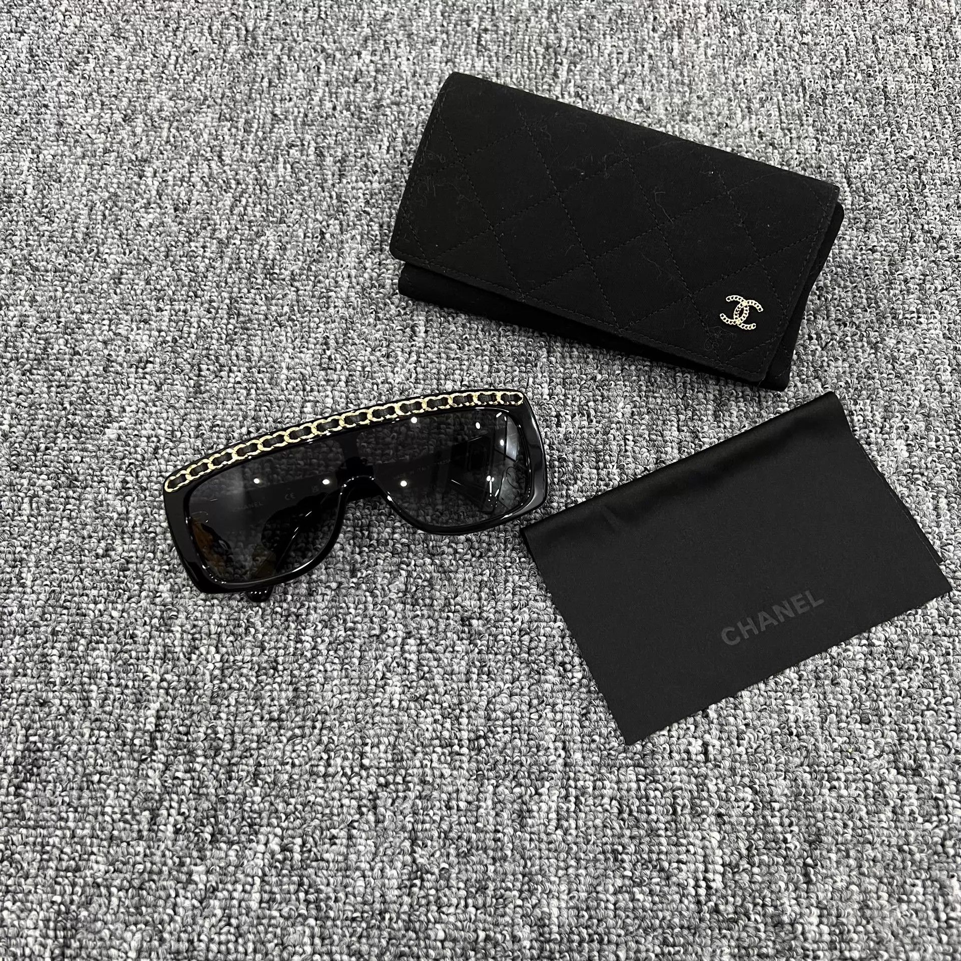 Chanel Chanel Double C Leather Chain Sunglasses 99 New Size ONE SIZE - 1 Thumbnail