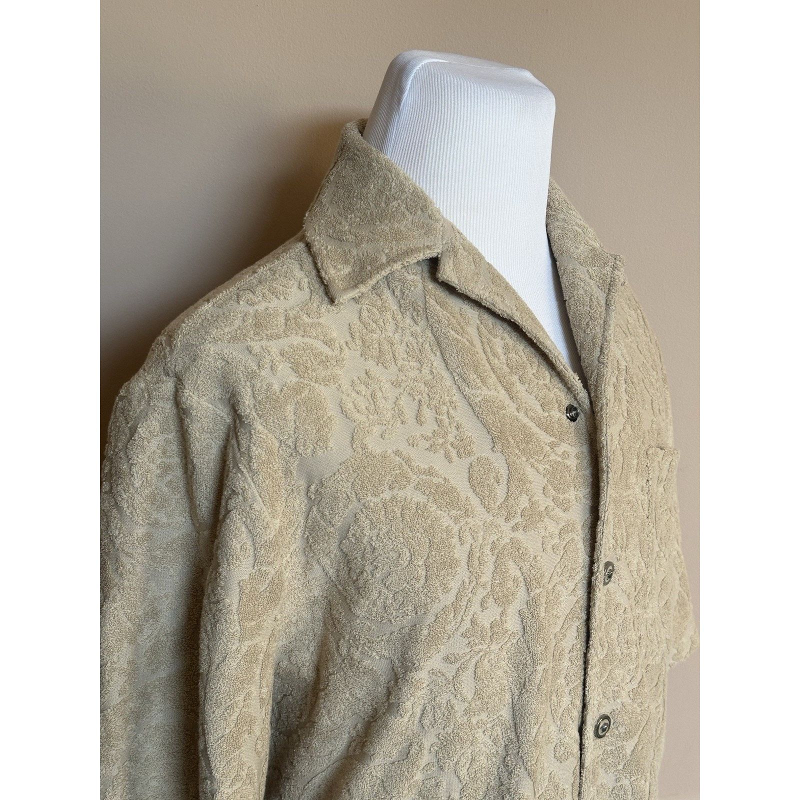 Versace Versace Barocco Jacquard Towel Shirt Size XL 1015692 Size US XL / EU 56 / 4 - 8 Thumbnail