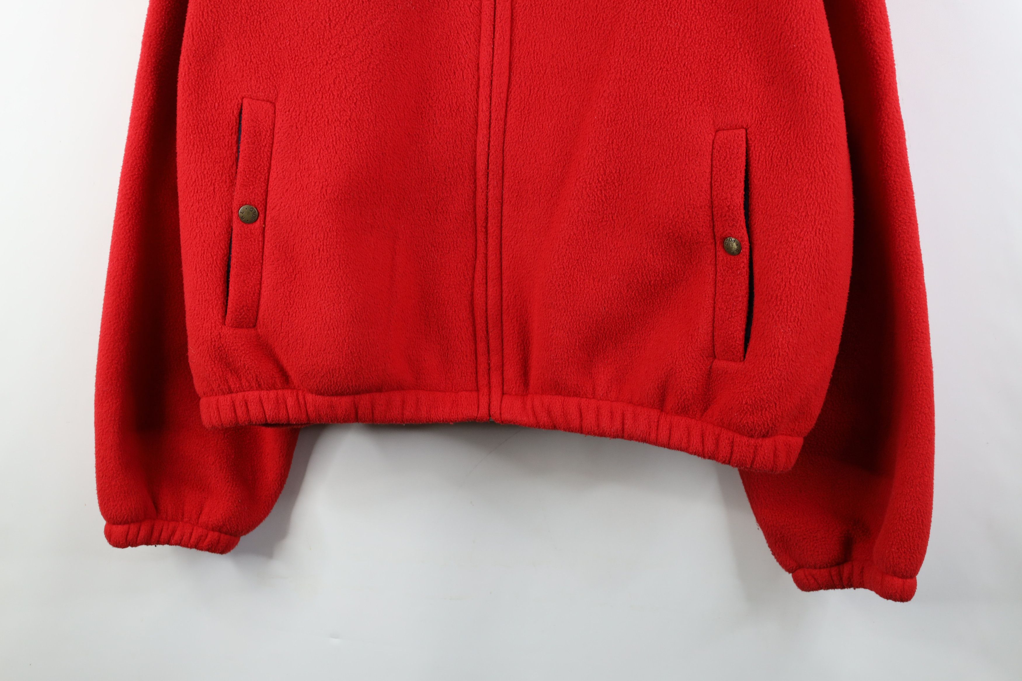 Ralph Lauren Vintage 90s Ralph Lauren Fleece Full Zip Bomber Jacket Red Size US XL / EU 56 / 4 - 3 Thumbnail