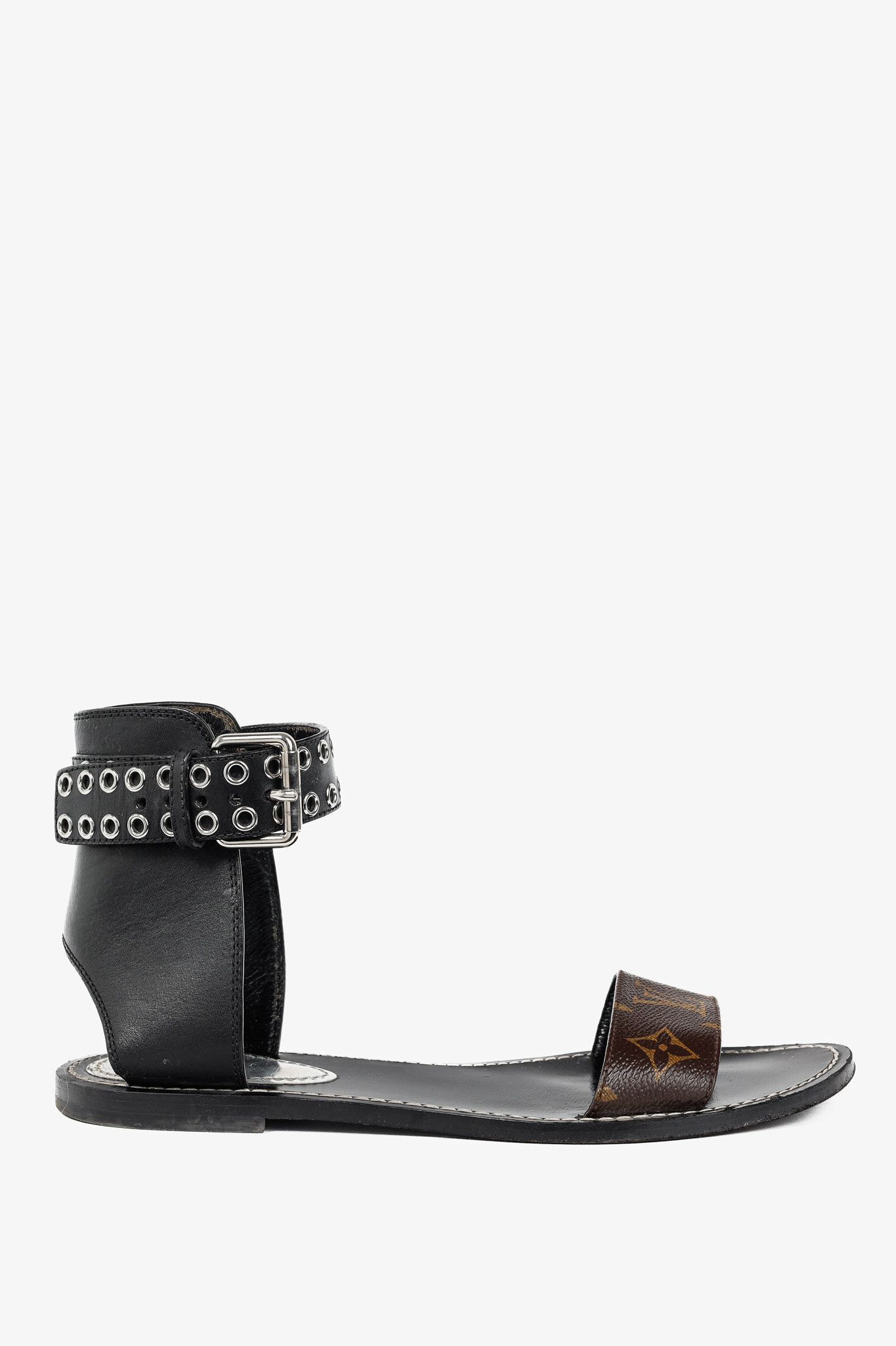 Louis Vuitton Louis Vuitton Passenger Monogram Calfskin Flat Sandals Size US 7.5 / IT 37.5 - 1 Thumbnail