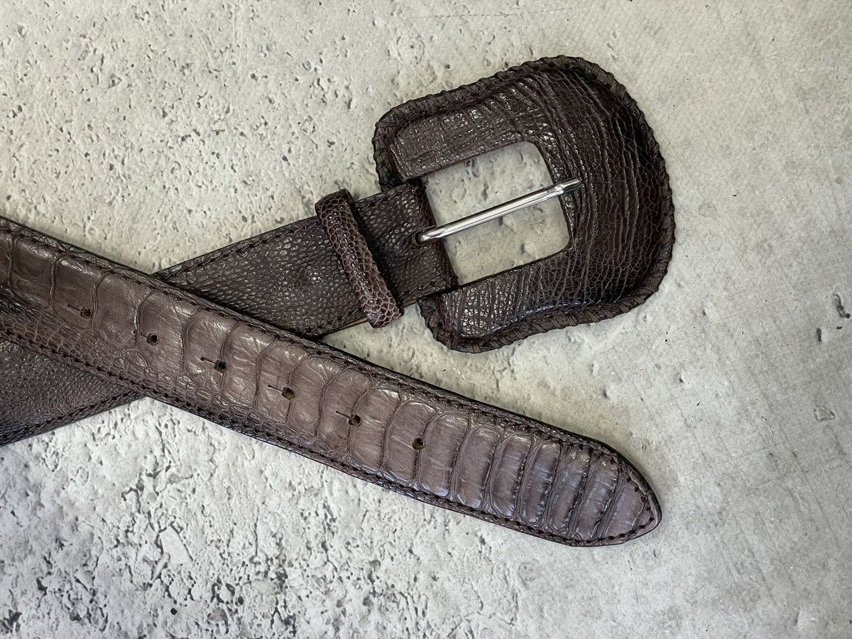 14th Addiction Rare 14th addiction ostrich leather reptiles house belt Size ONE SIZE - 8 Thumbnail