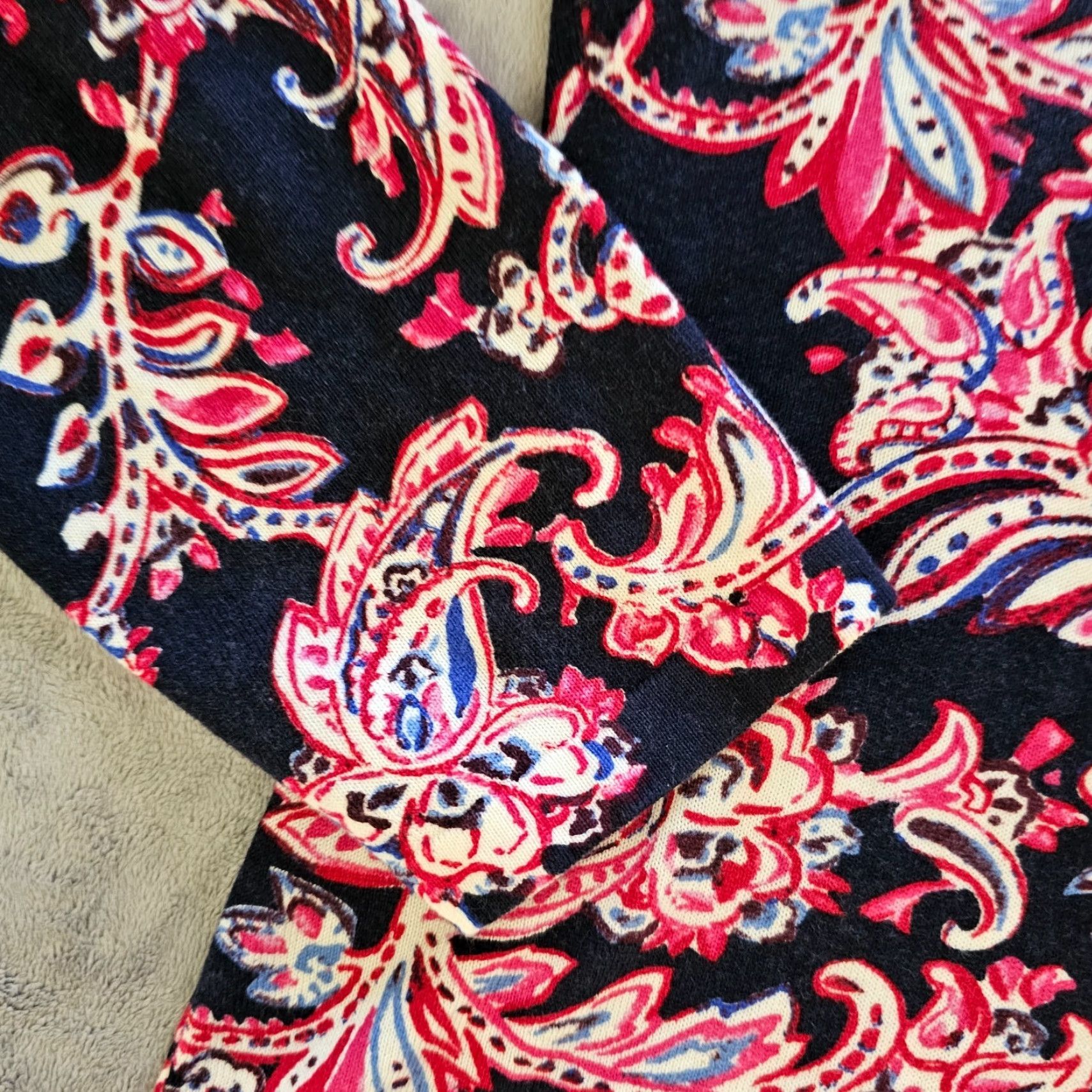 Talbots Talbots Sweater Top Womens Large Black Pink Long Sleeve Round Neck Knit Career Shirt Size L / US 10 / IT 46 - 4 Thumbnail