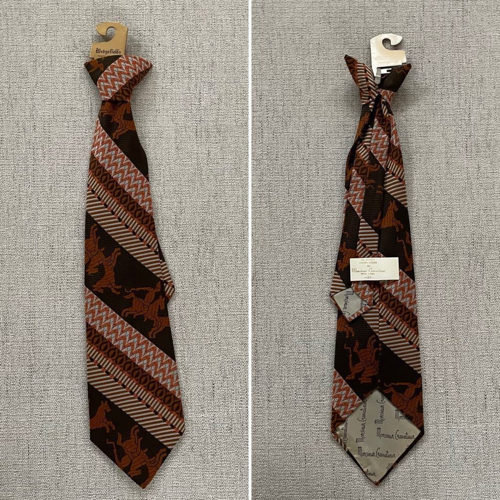 Vintage NWT NOS Vintage 70s Wedgefield’s Monsieur Cravat Clip On Neck Tie Size ONE SIZE - 1 Thumbnail