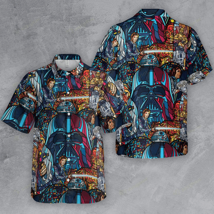 Designer × The Unbranded Brand Star Wars Stained Glass Button Down Shirt Size US L / EU 52-54 / 3 - 4 Thumbnail