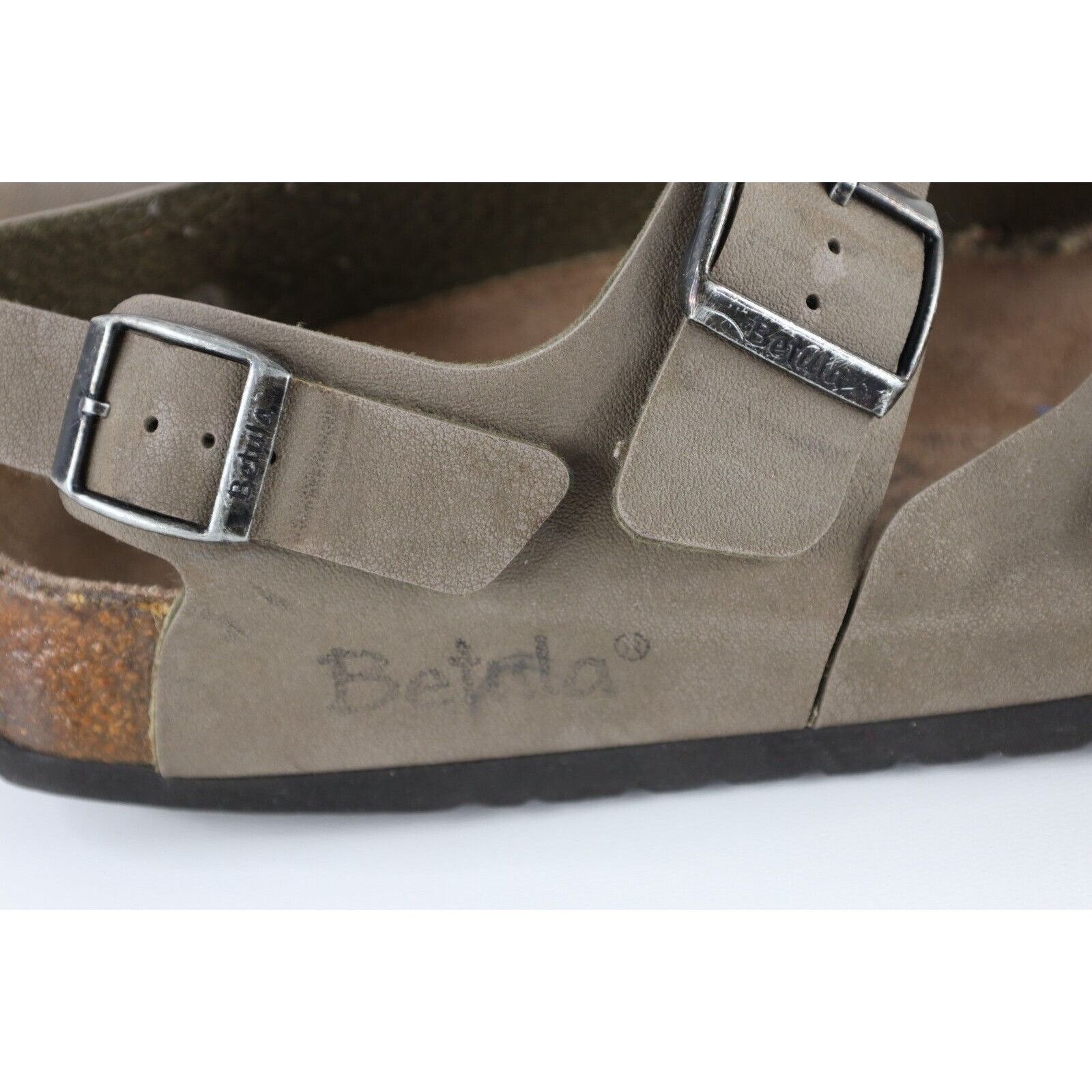 Birkenstock × Vintage Vintage Birkenstock Distressed Leather Buckle Sandals Size US 8 / IT 38 - 4 Thumbnail