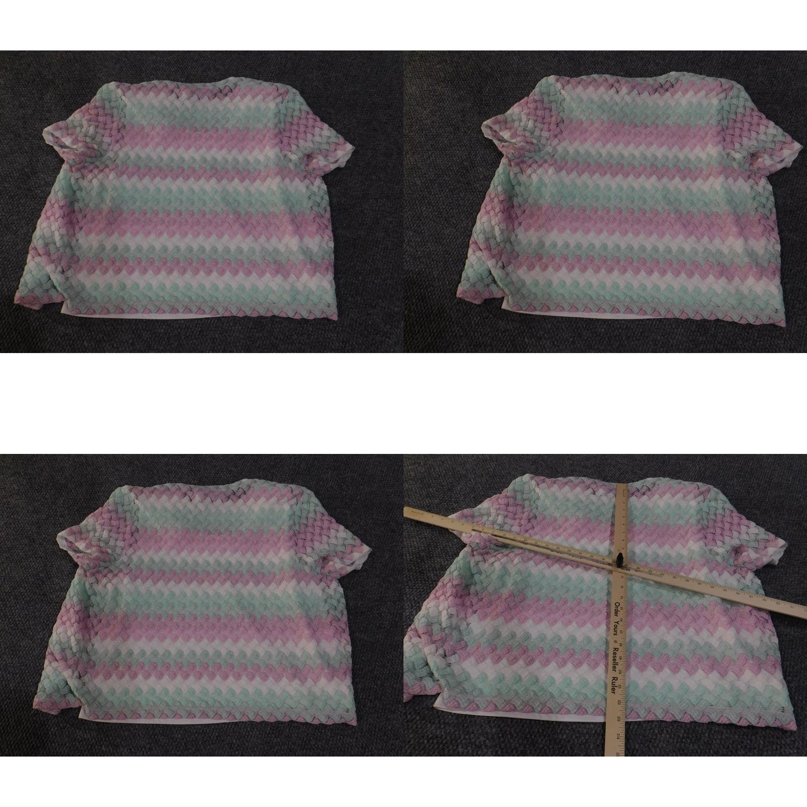 Vintage VINTAGE Alfred Dunner Sweater Womens Petite Extra Large Pastel Lace Twinset Layered Top Size XL / US 12-14 / IT 48-50 - 9 Thumbnail