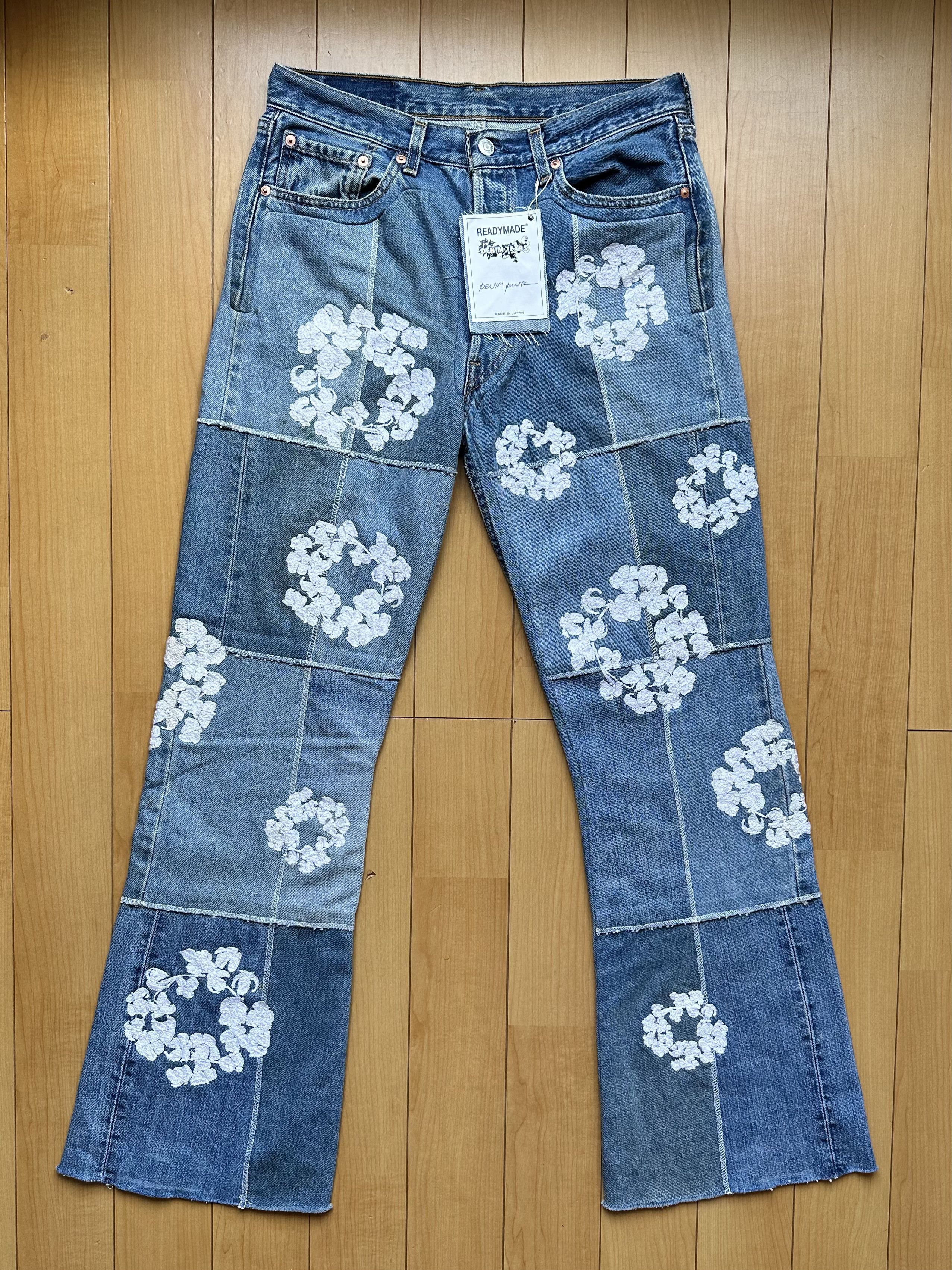 READYMADE Readymade Denim Tears Cotton Wreath Embroidered Jeans 