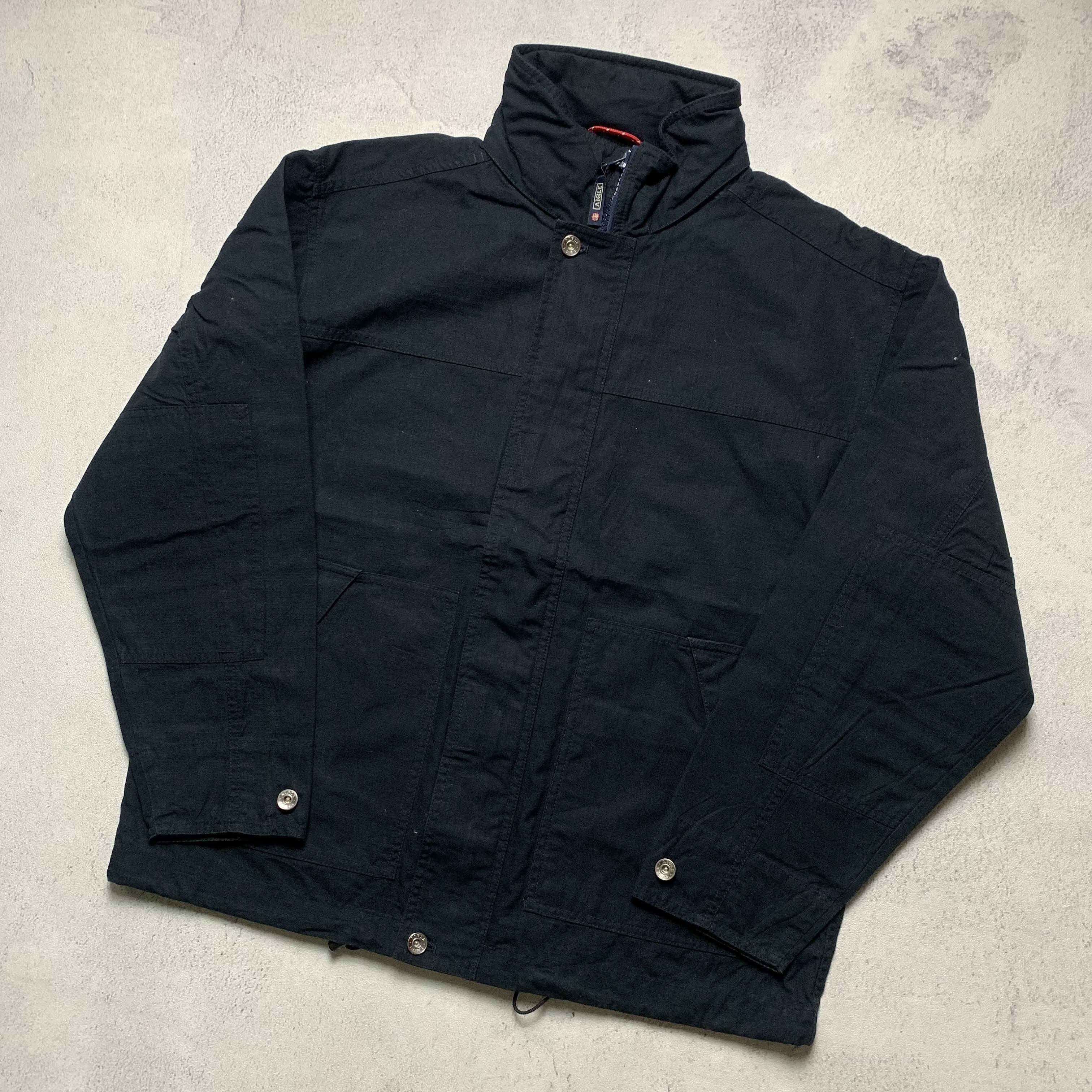 Aigle Aigle Cotton Canvas Black Jacket Size US M / EU 48-50 / 2 - 2 Thumbnail