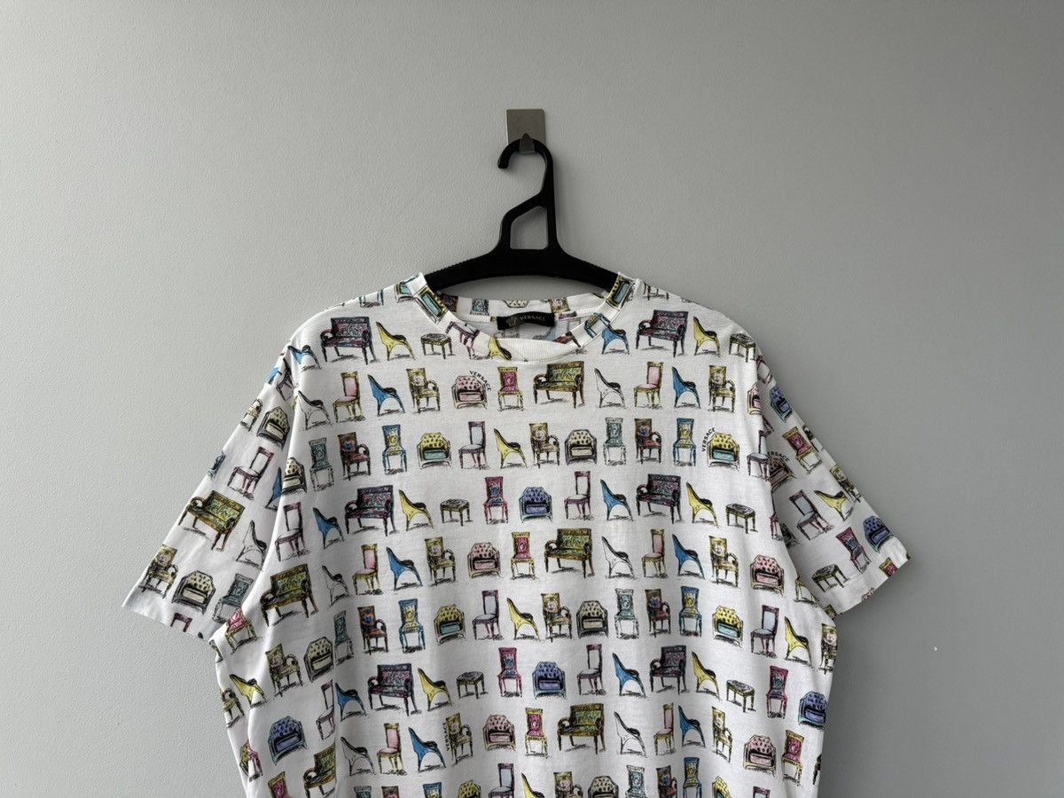 Versace Versace Chair Print Mens Tshirt Size US M / EU 48-50 / 2 - 2 Thumbnail