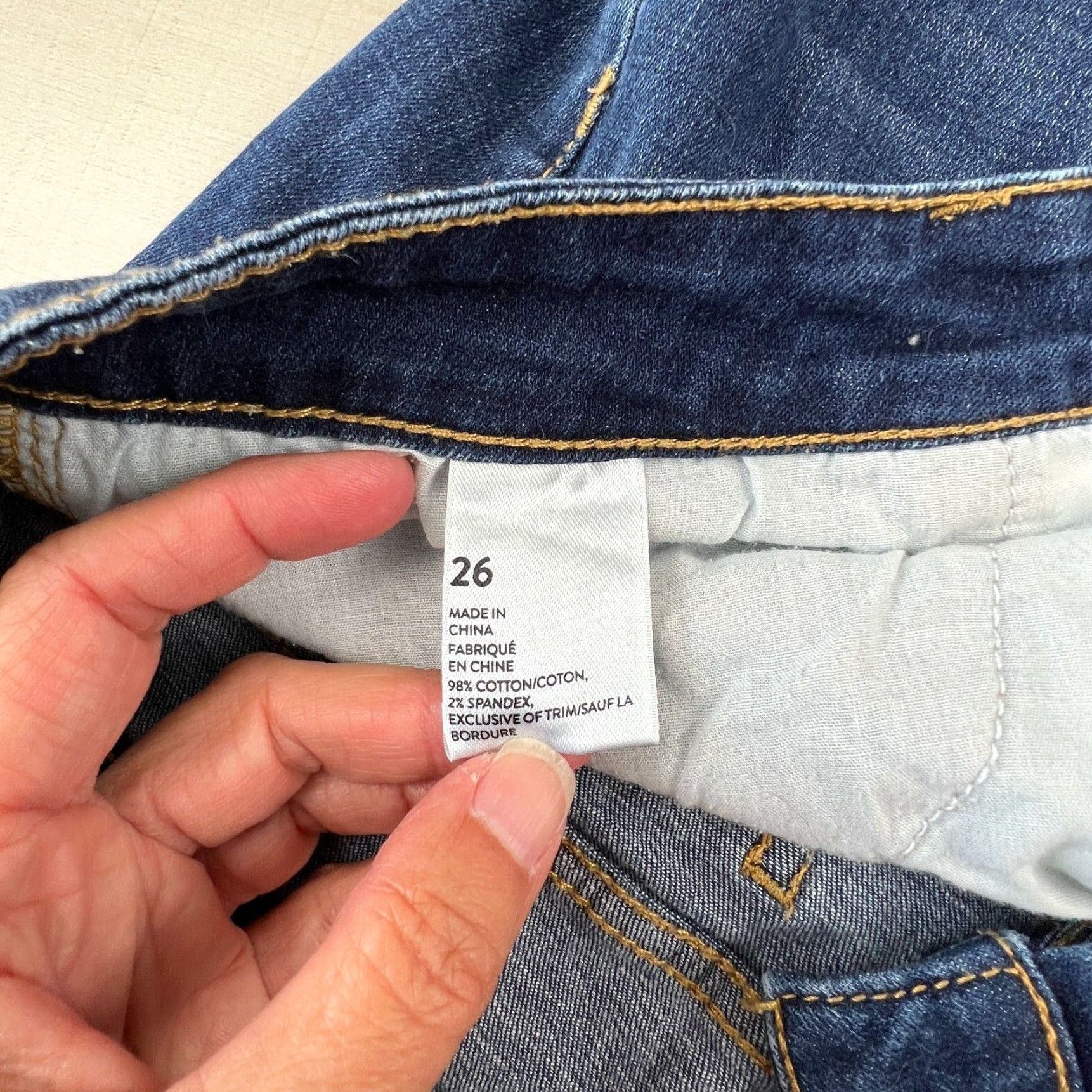 Vintage BP Womens Slim Straight Jeans Medium Wash Blue Low Rise Size 26 Size 26" / US 2 / IT 38 - 5 Thumbnail