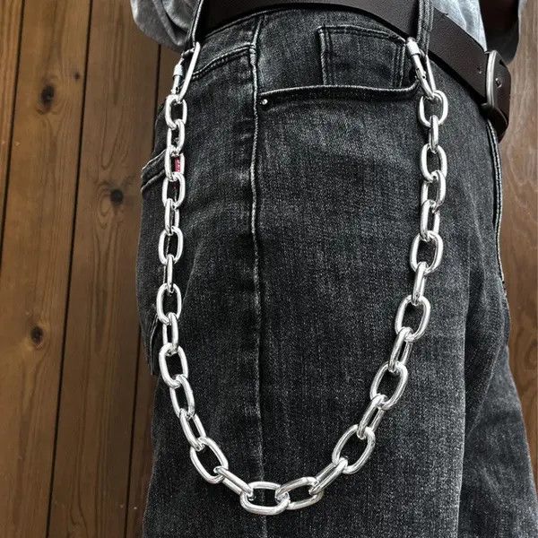 Jewelry Aluminum Buckle Thick Pants Chain, Wallet Chain Size ONE SIZE - 3 Thumbnail
