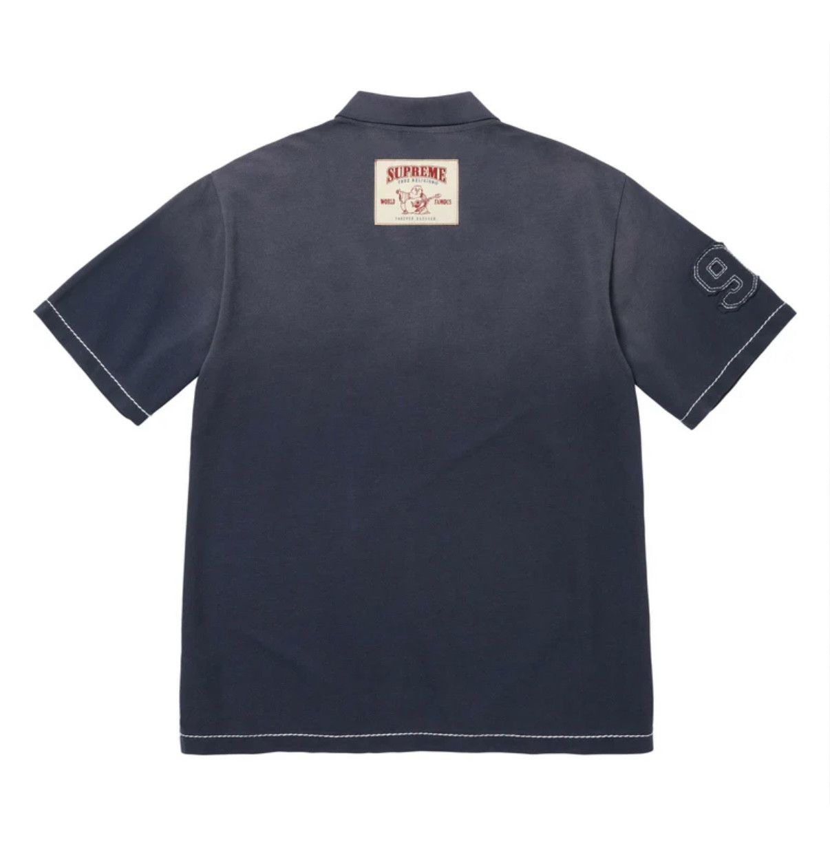 Supreme®/True Religion®Appliqué Polo S Supreme True Religion Applique Polo Black Men's - FW25 - US