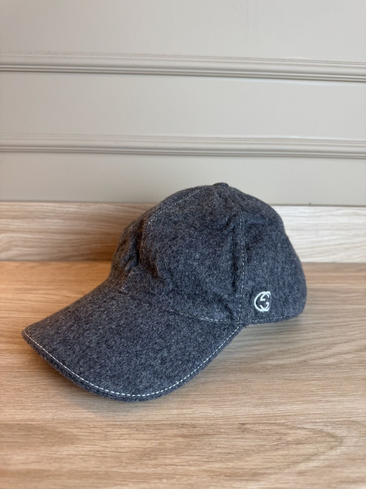 Gucci Authentic GUCCI Grey Wool Baseball Hats size M/58 Size ONE SIZE - 1 Thumbnail