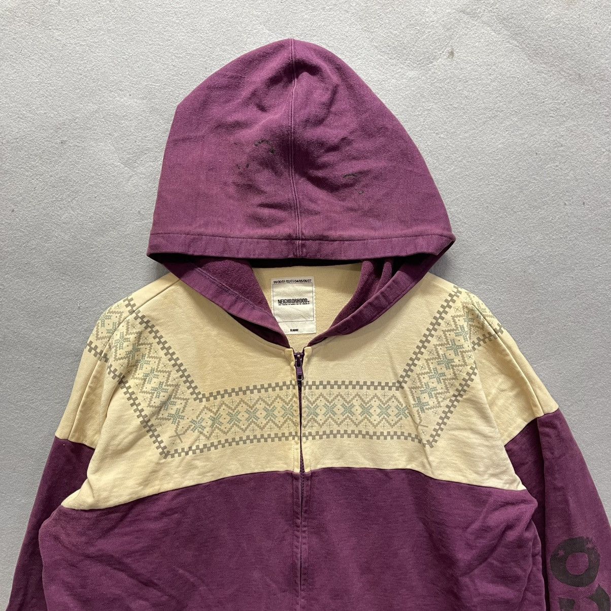 Neighborhood 2003 Neighborhood “Disco” Archive Zip Hoodie Purple & Cream Size US XL / EU 56 / 4 - 2 Thumbnail