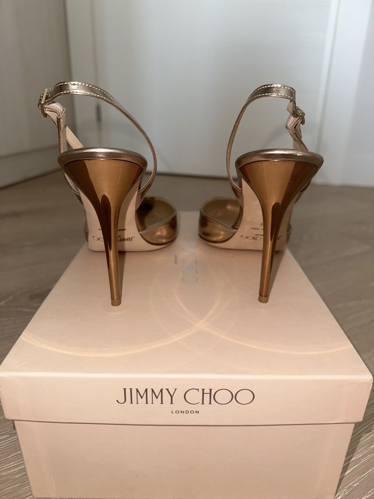 Jimmy Choo Jimmy Choo gold heels Size US 8 / IT 38 - 4 Thumbnail