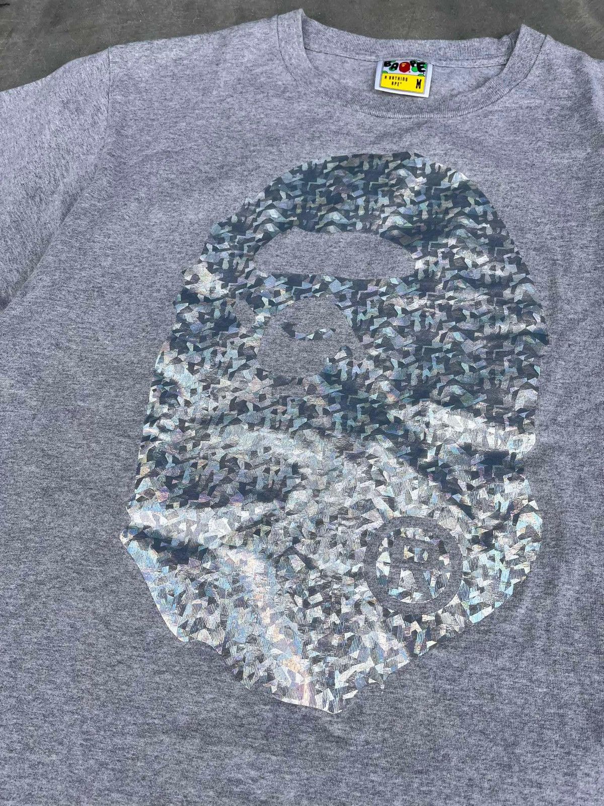 Bape BAPE Aurora Milo On Big Ape Tee 'Grey' Size US M / EU 48-50 / 2 - 2 Thumbnail