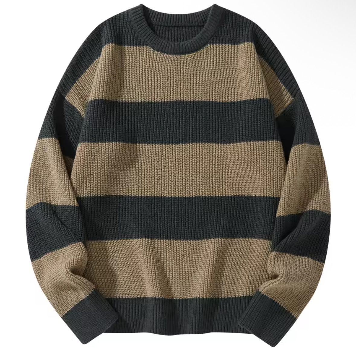 Japanese Brand Versatile Striped Sweater Jacquard Knitted Sweatshirt Size US S / EU 44-46 / 1 - 1 Thumbnail