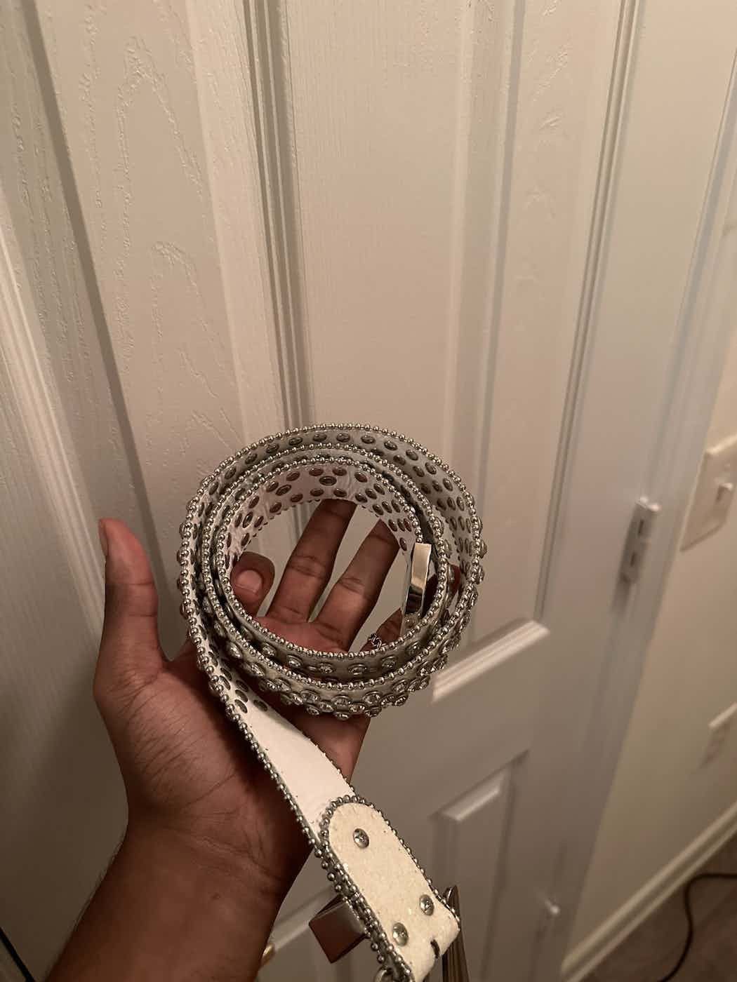 Japanese Brand × Vintage Vintage like BB Simon Belt Chrome Y2k Crystals Rare Size ONE SIZE - 6 Thumbnail
