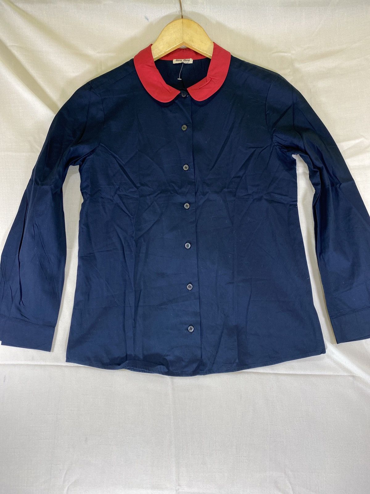 Miu Miu red collar shirt Size S / US 4 / IT 40 - 1 Thumbnail