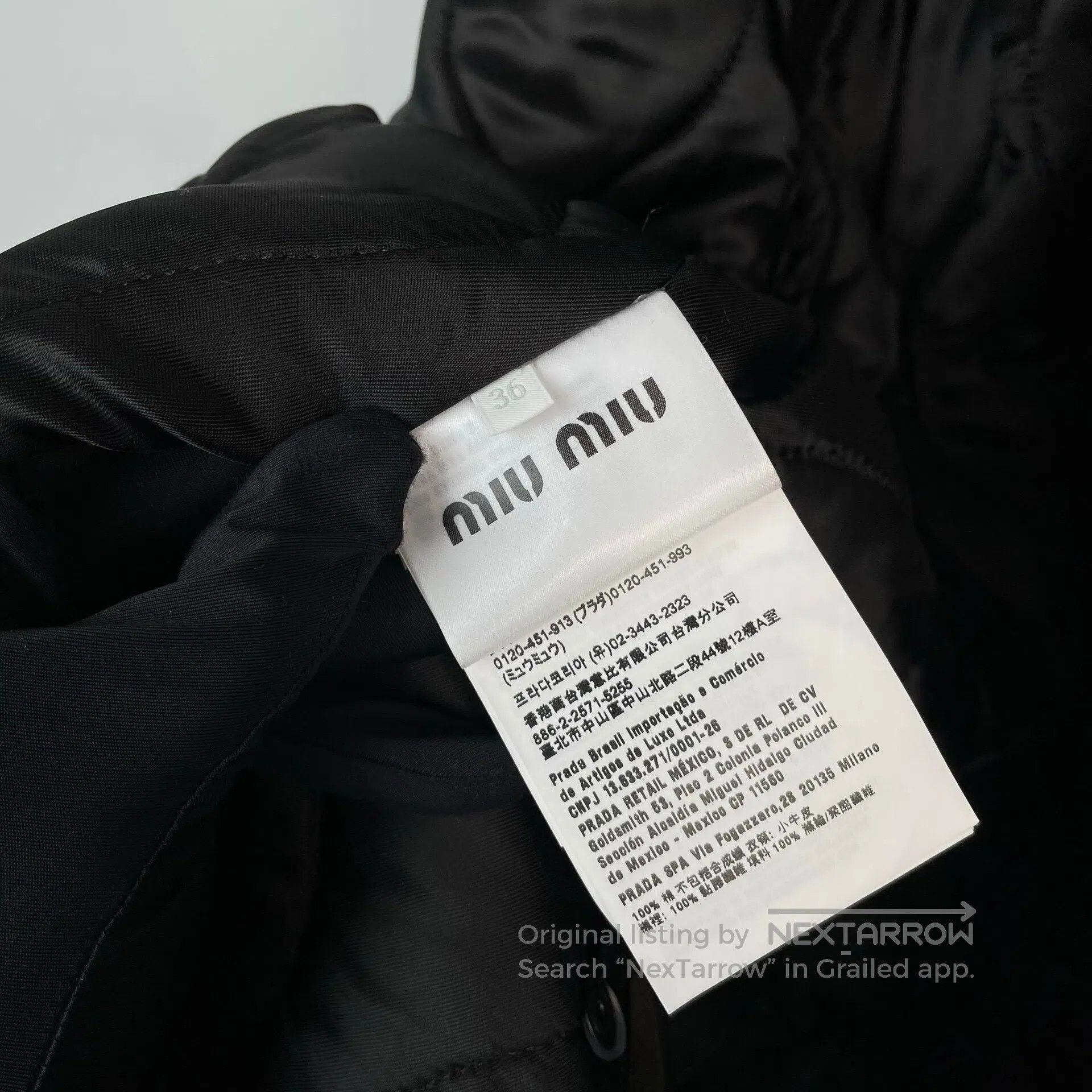 Miu Miu Miu Miu Olive Green Autumn Leather Collar Jacket Coat| Size XS / US 0-2 / IT 36-38 - 7 Thumbnail