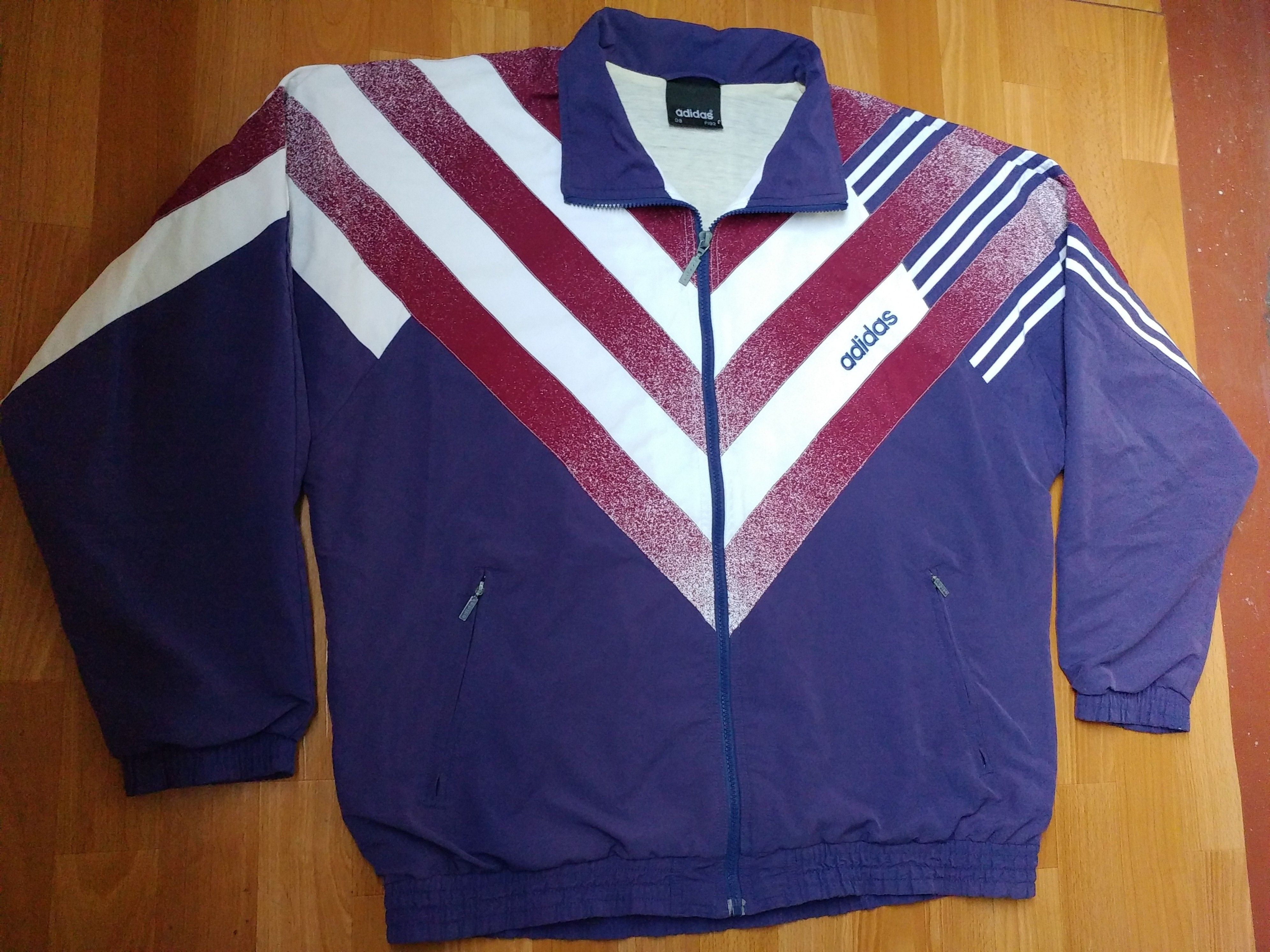 Adidas × Vintage ADIDAS jacket, blue vintage hip hop 90s hip-hop size XL Size US XL / EU 56 / 4 - 3 Thumbnail