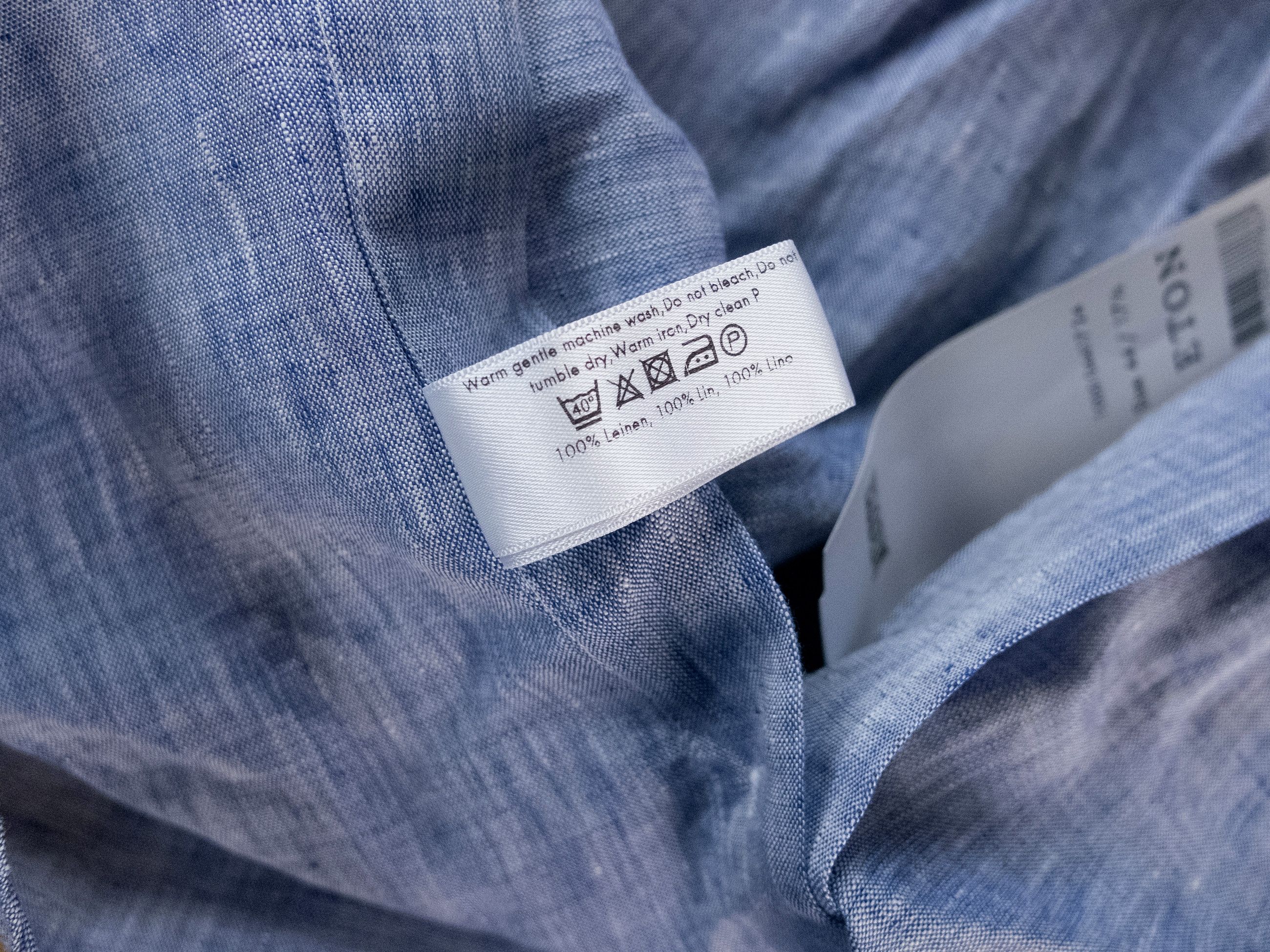 Eton ETON of Sweden contemporary fit blue linen shirt 44 XL Size US XL / EU 56 / 4 - 10 Thumbnail