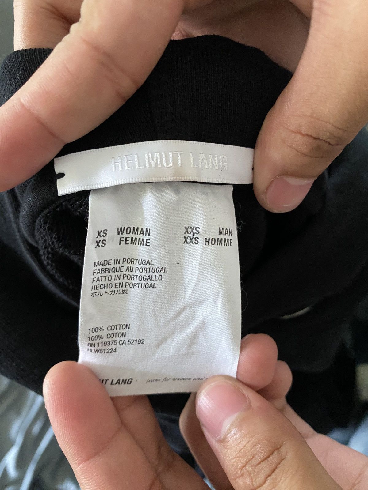 Helmut Lang Helmut Lang Finest Sweats Black Hoodie Size US XXS / EU 40 - 2 Thumbnail