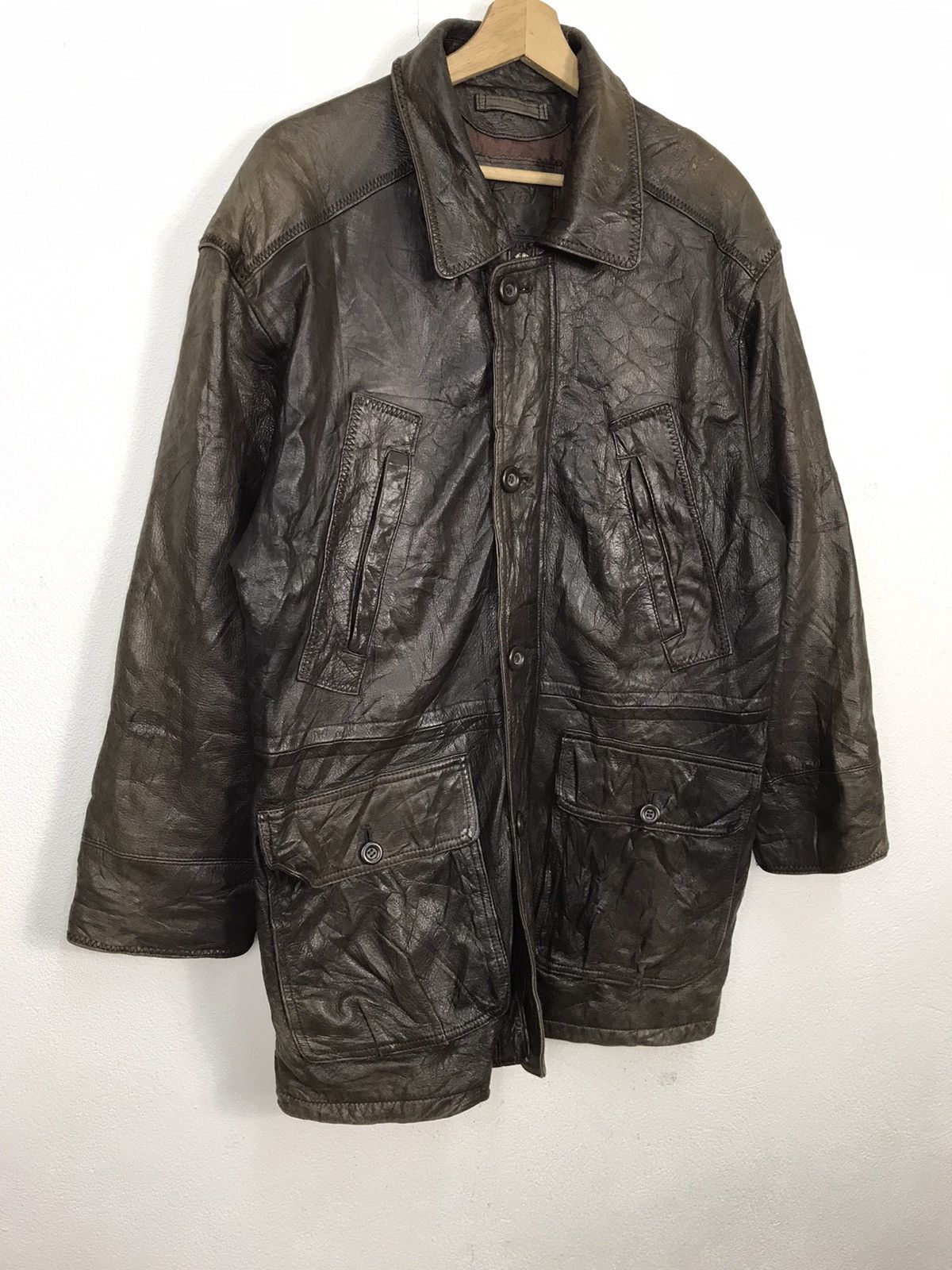 Vintage VINTAGE RED STAGE Leather Jacket Size US L / EU 52-54 / 3 - 3 Thumbnail