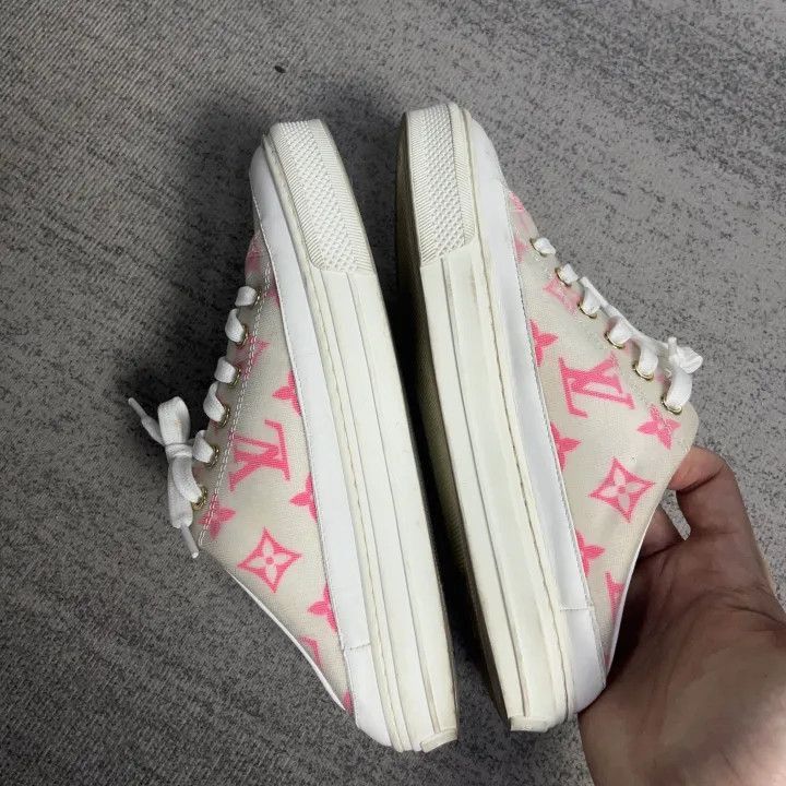 Other Louis Vuitton Stellar Monogram Pink Slip-On Sneakers -2508 Size US 6 / IT 36 - 6 Thumbnail