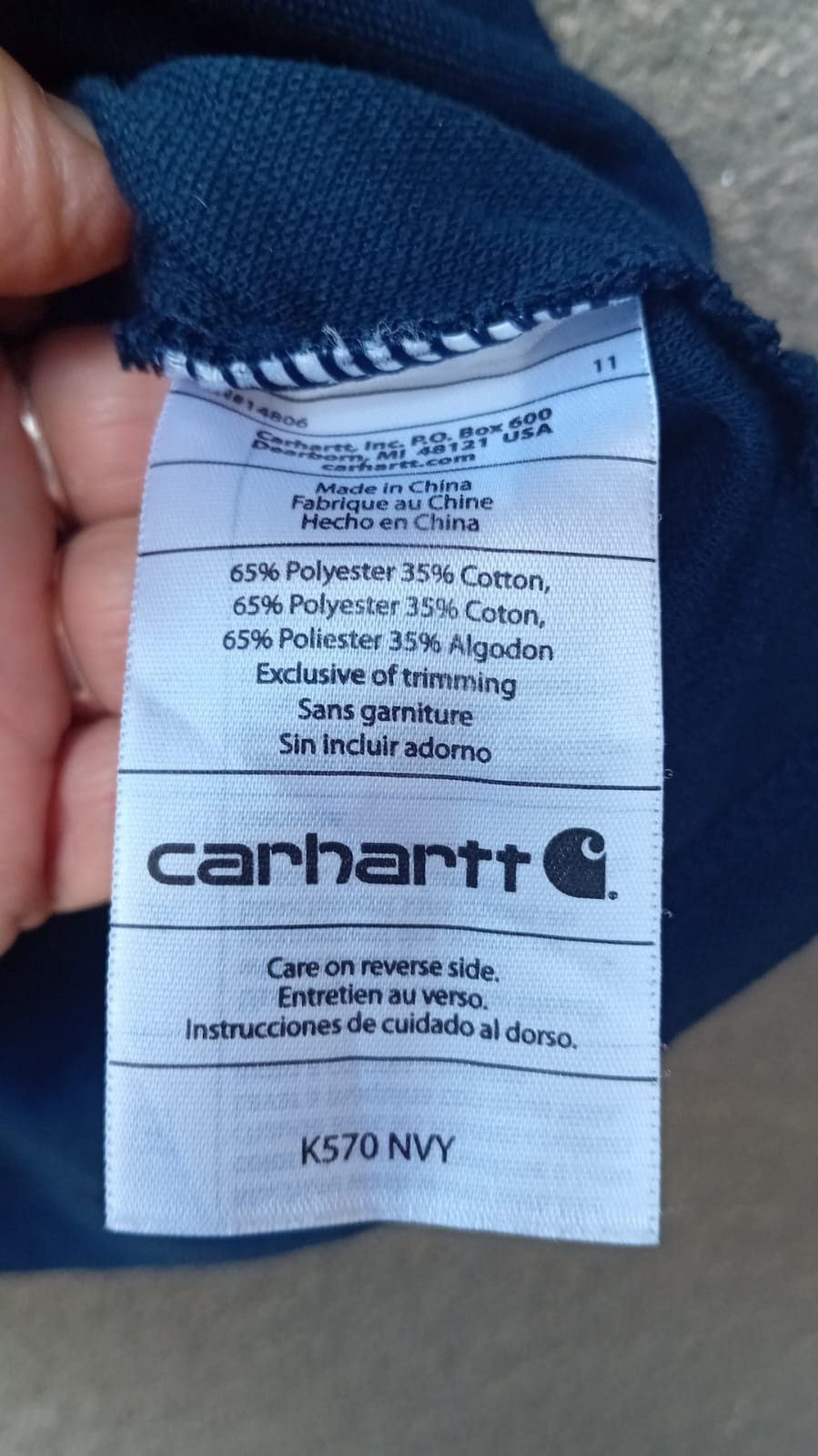 Carhartt Carhartt K570 NVY Polo Pocket t-shirt sz S Size US S / EU 44-46 / 1 - 4 Thumbnail