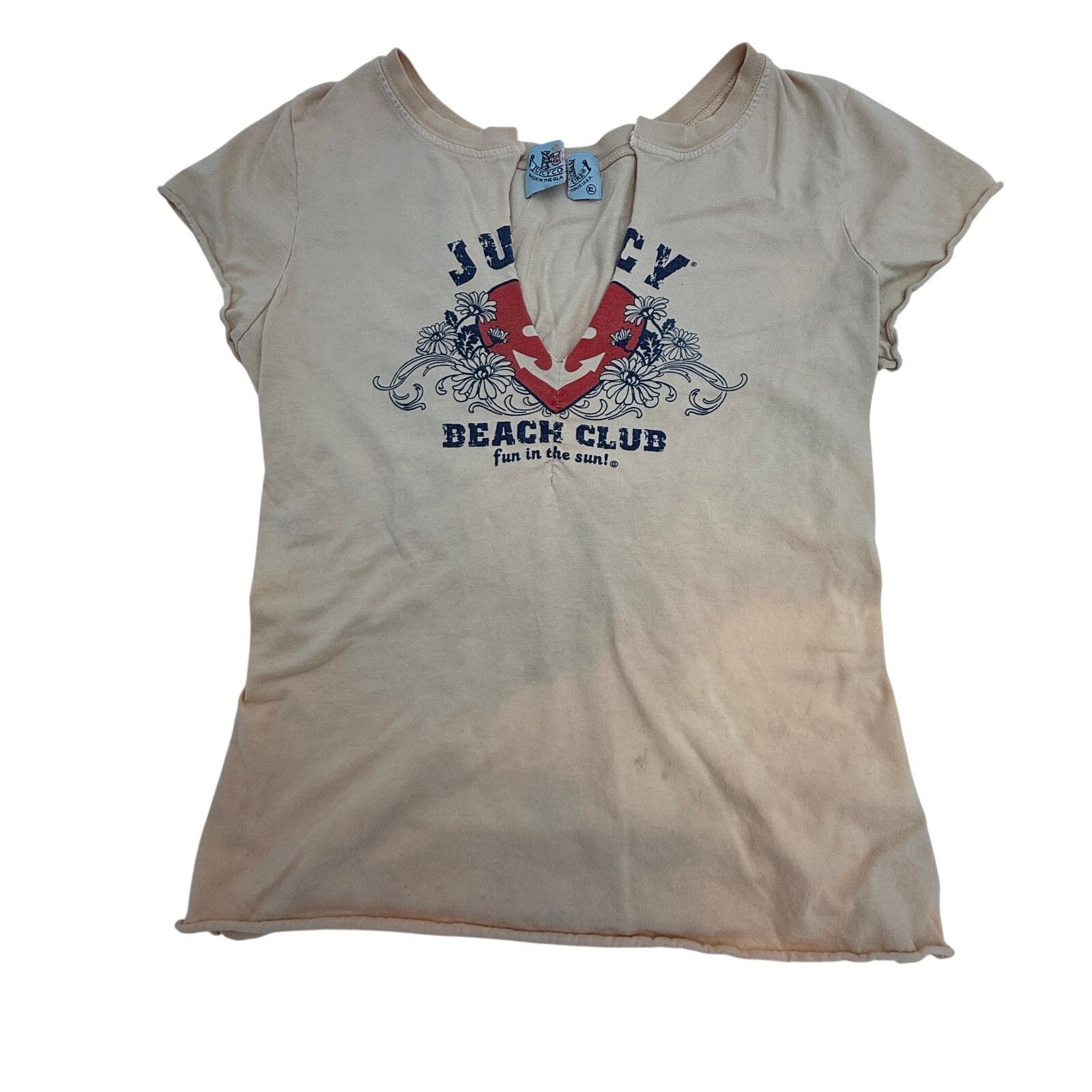 Juicy Couture Juicy Couture Vintage Y2K Beach Club Graphic T-Shirt XL Size XL / US 12-14 / IT 48-50 - 1 Thumbnail