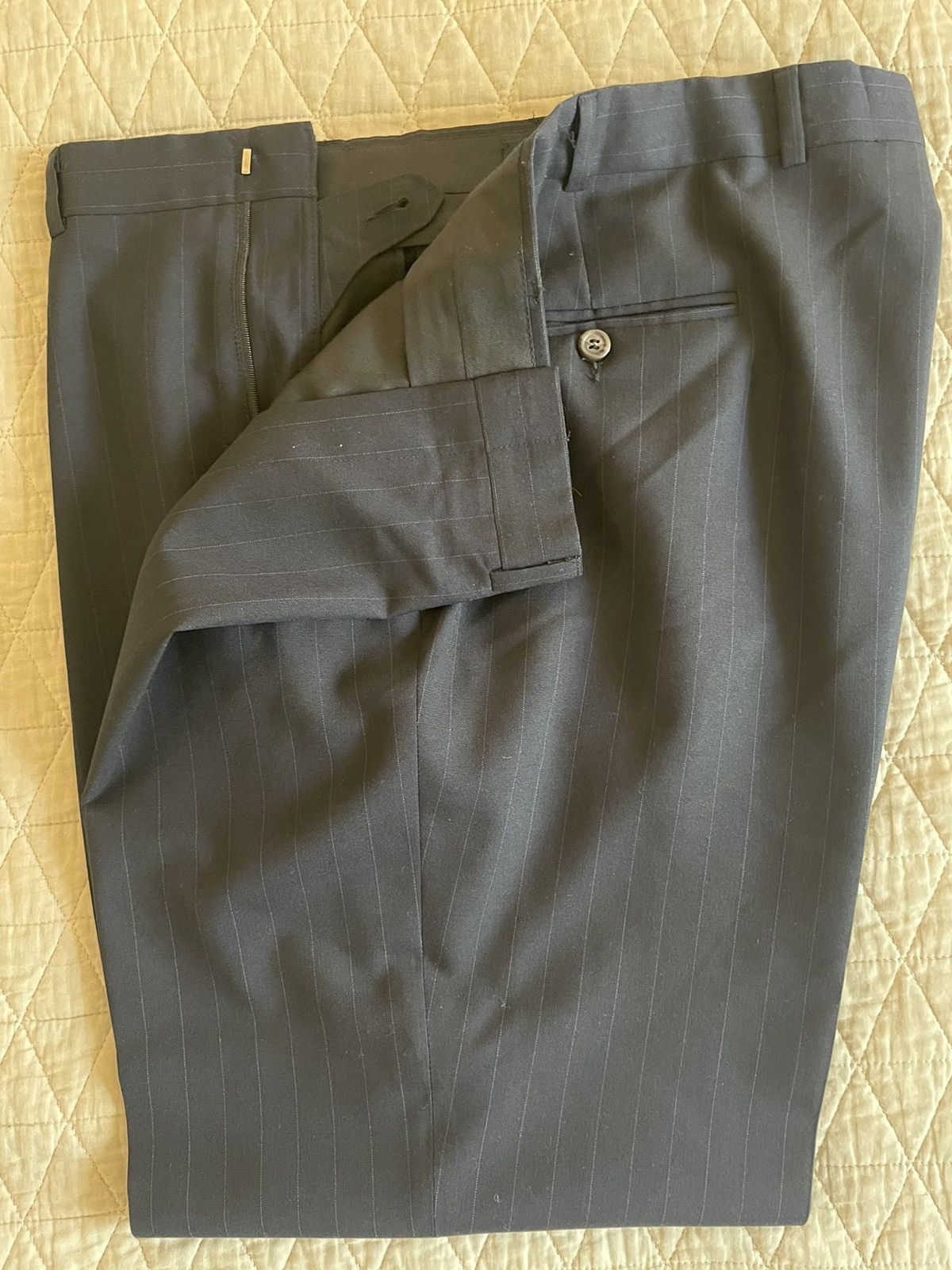 Brooks Brothers × Vintage Subtle Pinstripe Wool Suit Size 46R - 11 Thumbnail