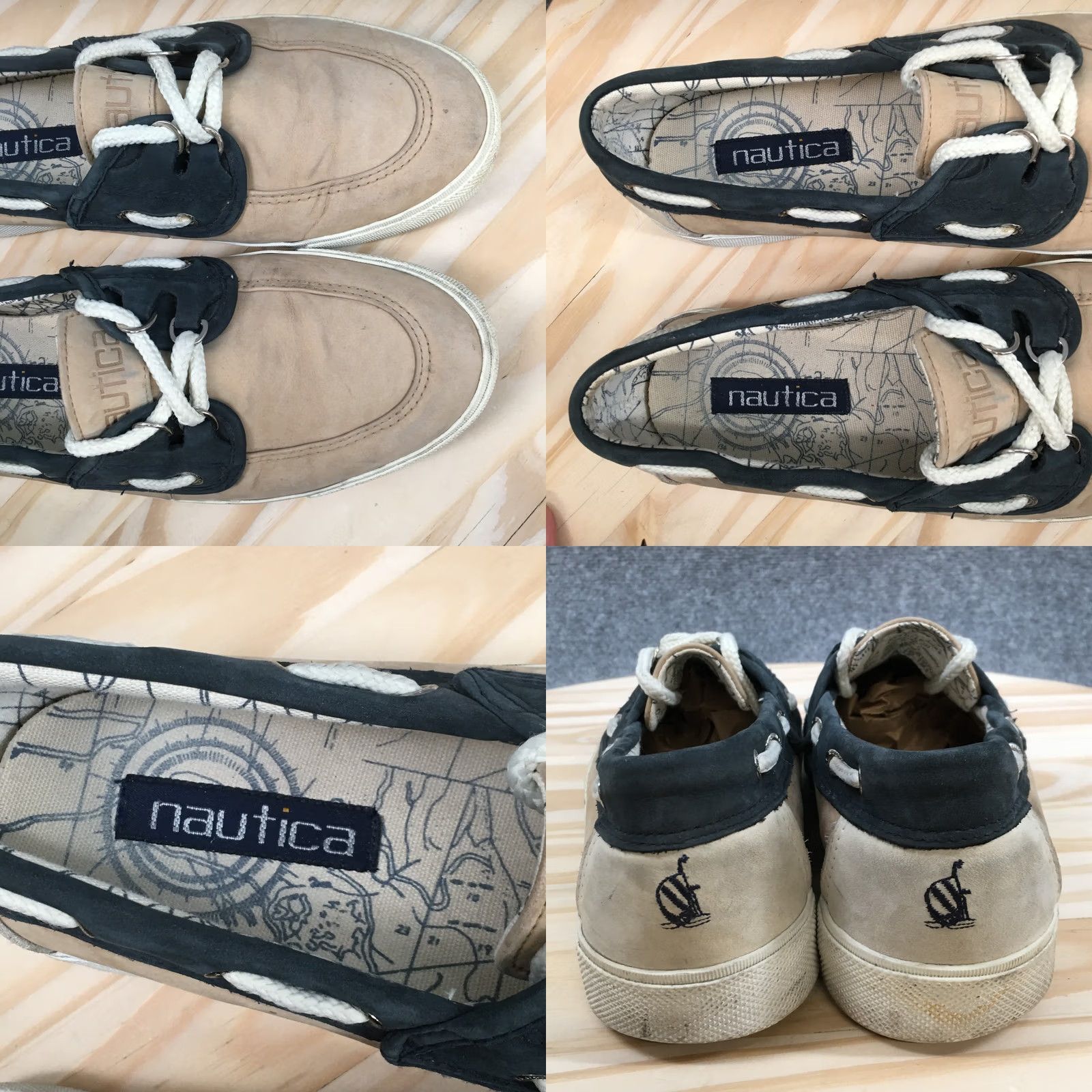 Nautica Nautica Mens Boater II Boat Shoe Khaki Lace Up Comfortable Low Top Round Toe Shoes 8.5 Size US M / EU 48-50 / 2 - 9 Thumbnail