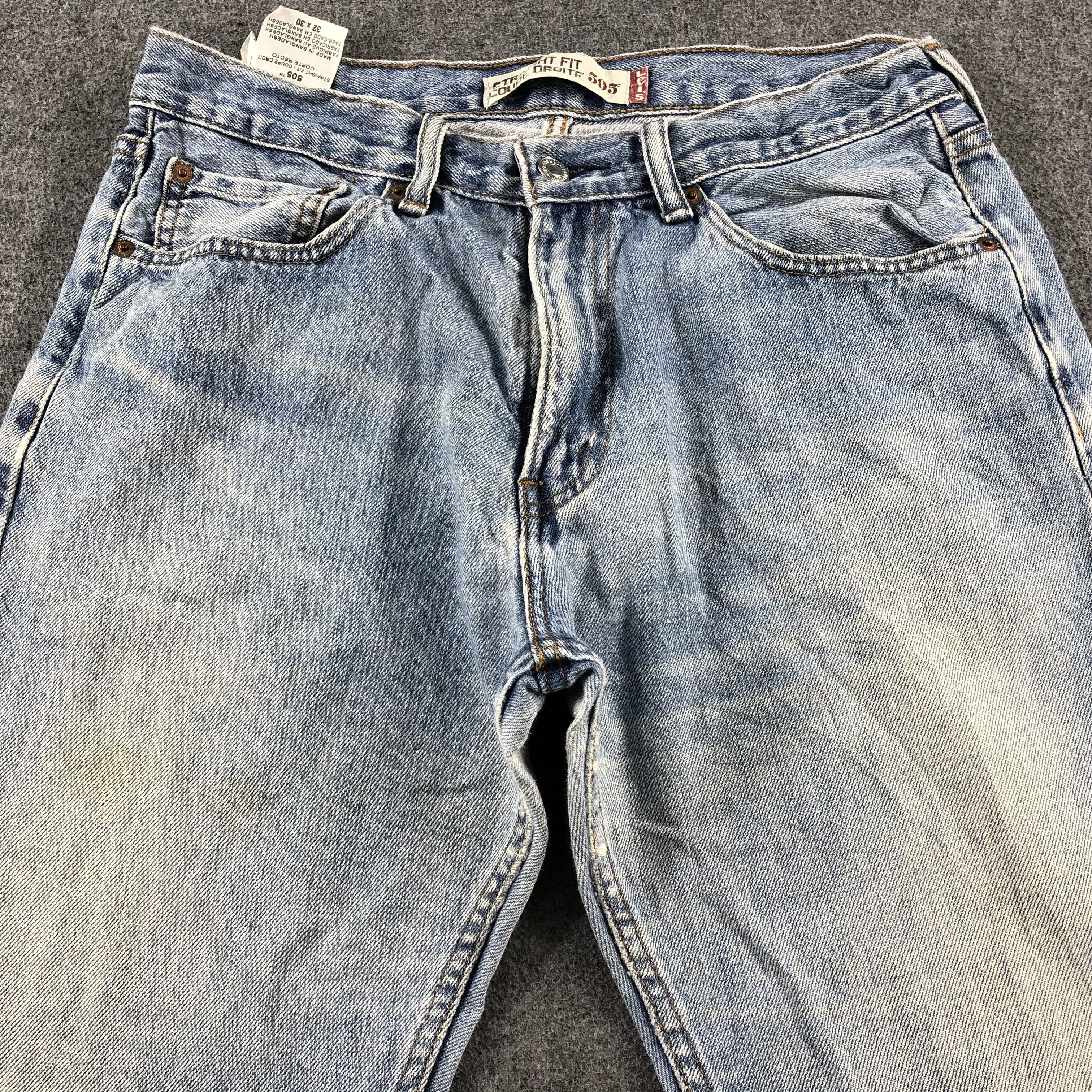 Levi's Vintage Blue Wash Levis 505 Jeans-J2381 Size US 32 / EU 48 - 3 Thumbnail