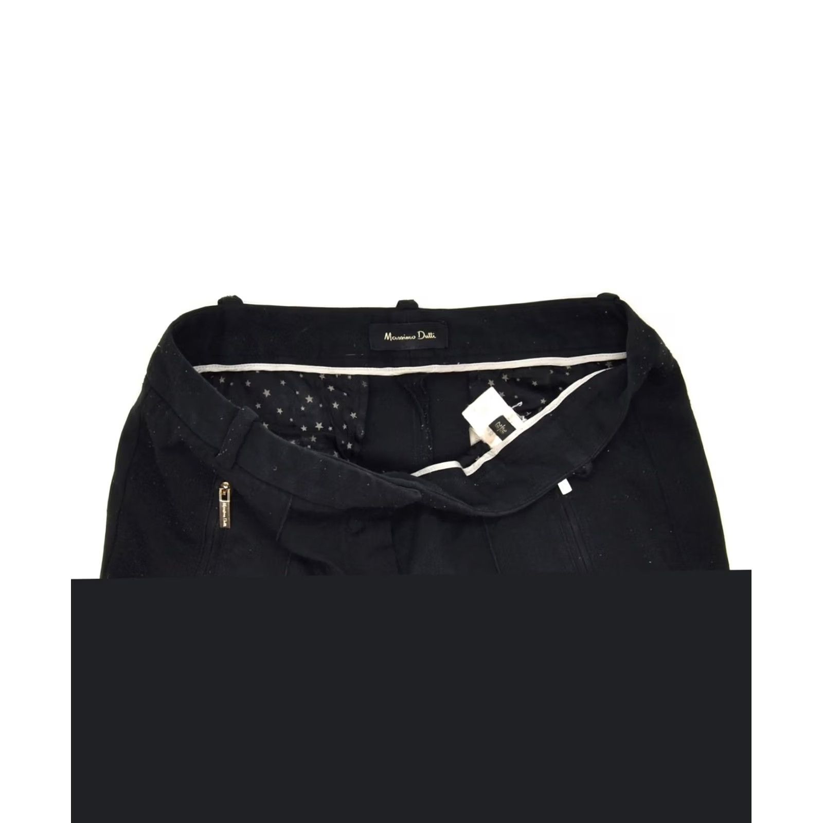 Massimo Dutti MASSIMO DUTTI Womens Slim Trousers Black Acetate Classic W26 L27 Size 26" / US 2 / IT 38 - 4 Thumbnail