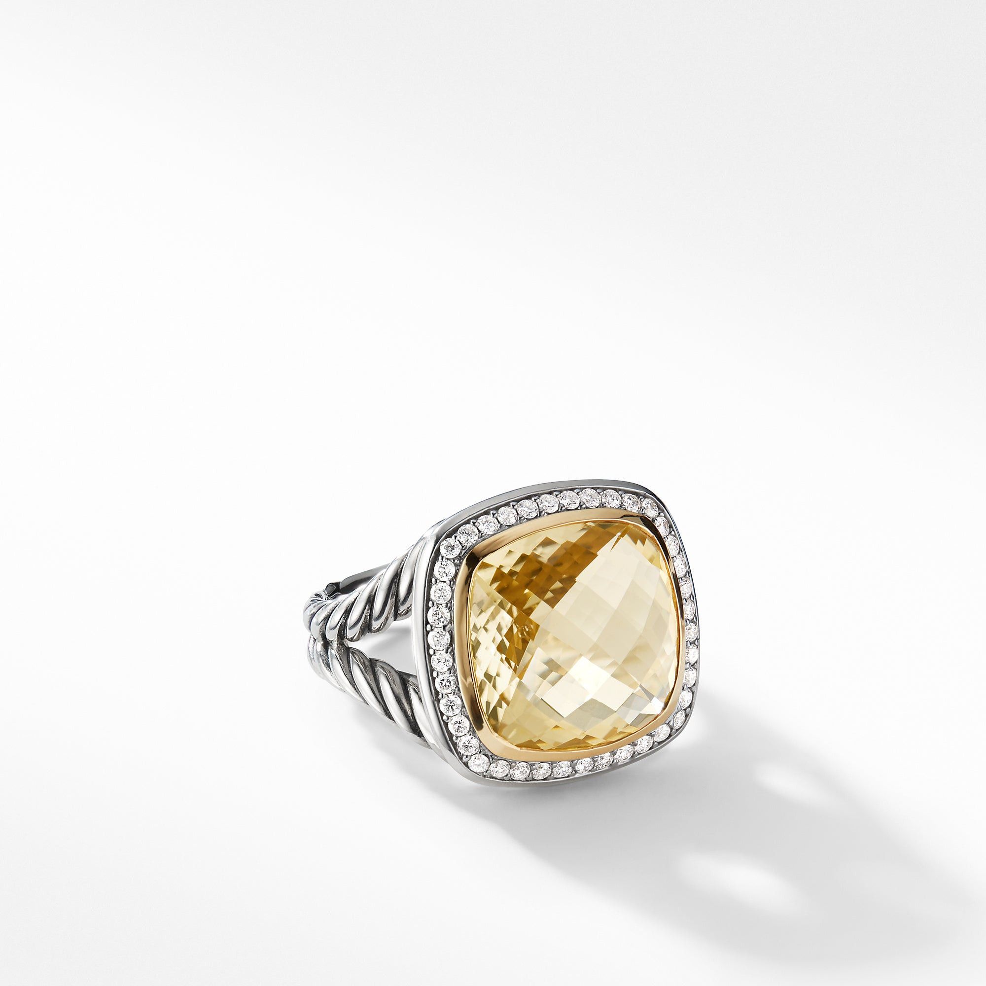 David Yurman o1w1db10525 R12454D Ring in Silver with 18K Gold & Diamond Size ONE SIZE - 1 Thumbnail