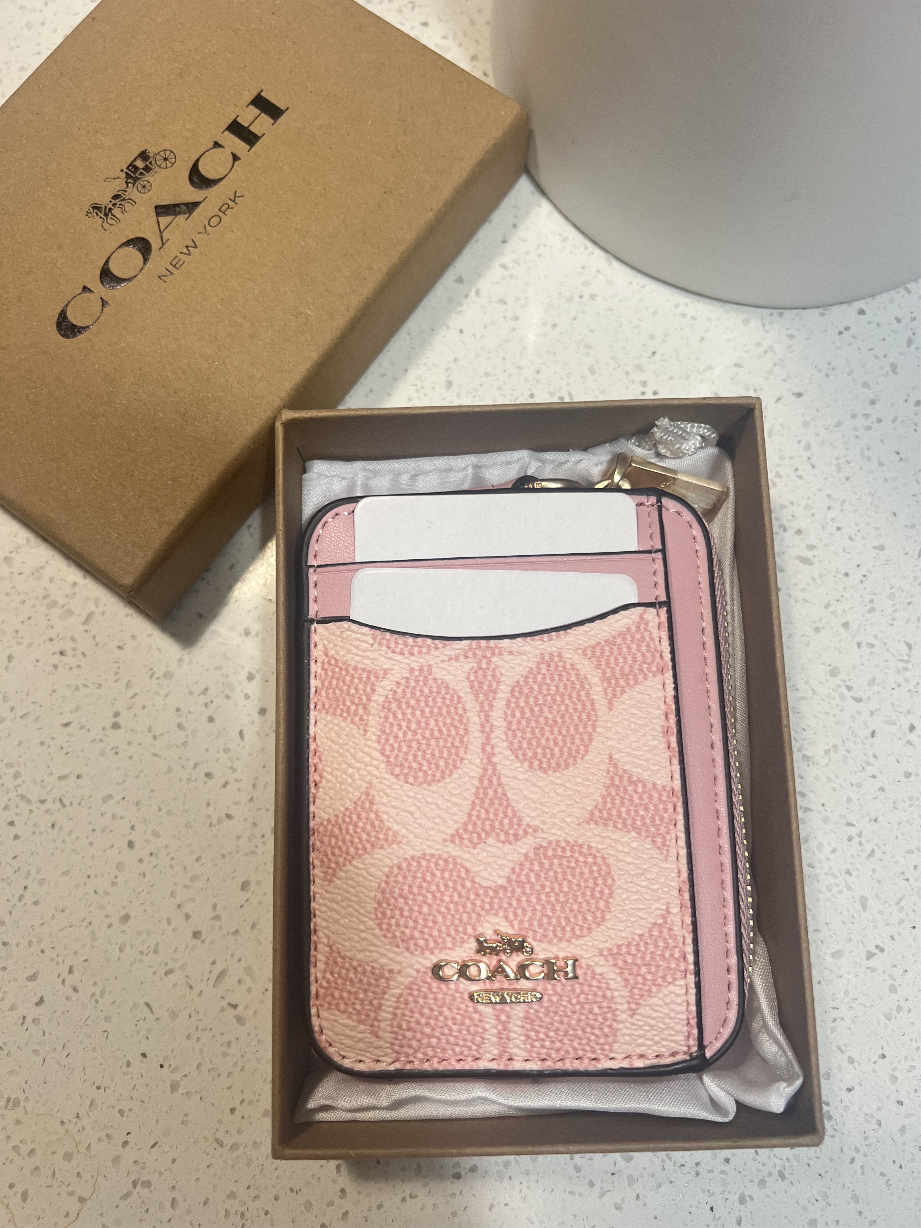Coach Coach Zip Card Case In Signature Canvas CW883 Size ONE SIZE - 3 Thumbnail
