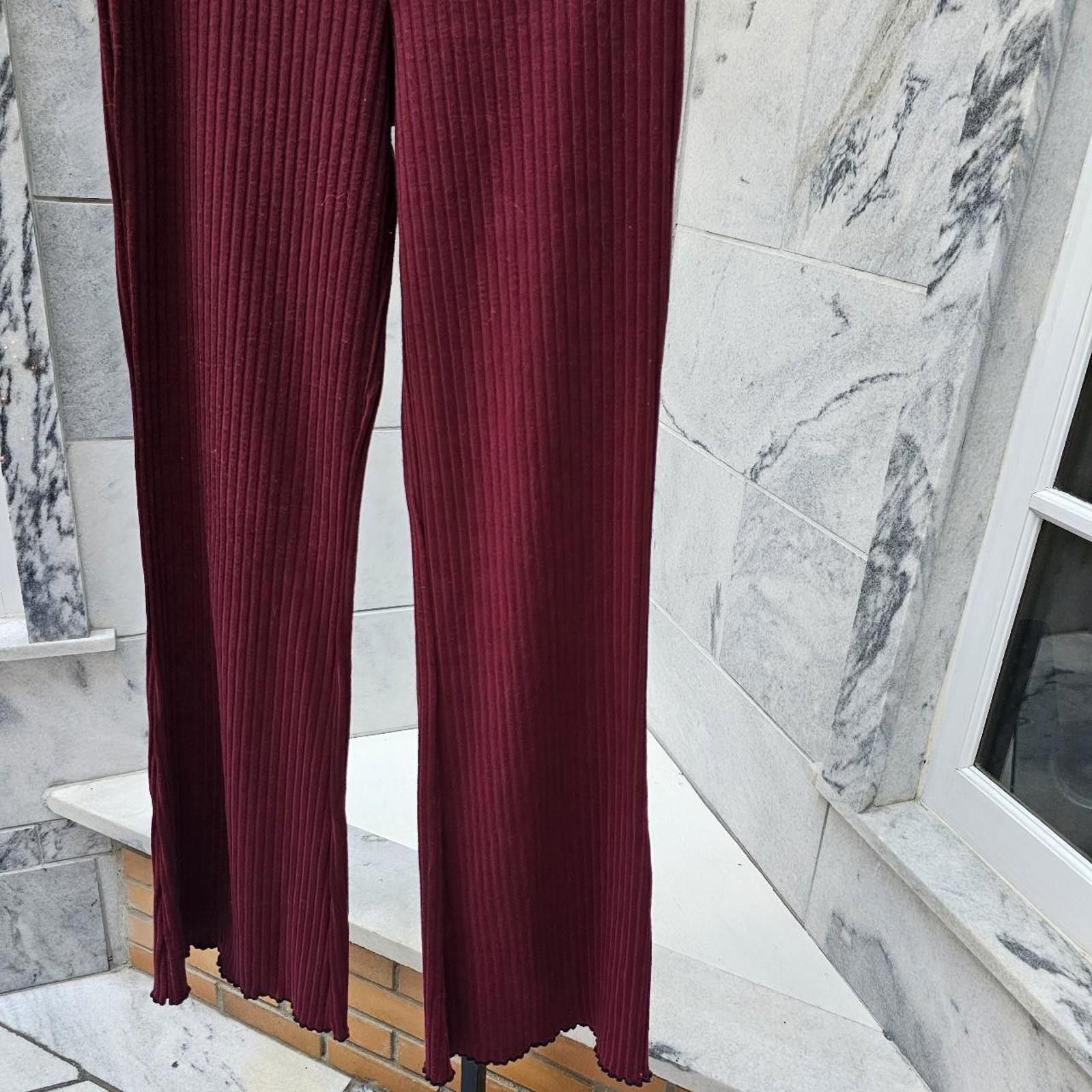 Designer House of Harlow 1960 Women's Burgundy Trousers Size 28" / US 6 / IT 42 - 2 Thumbnail