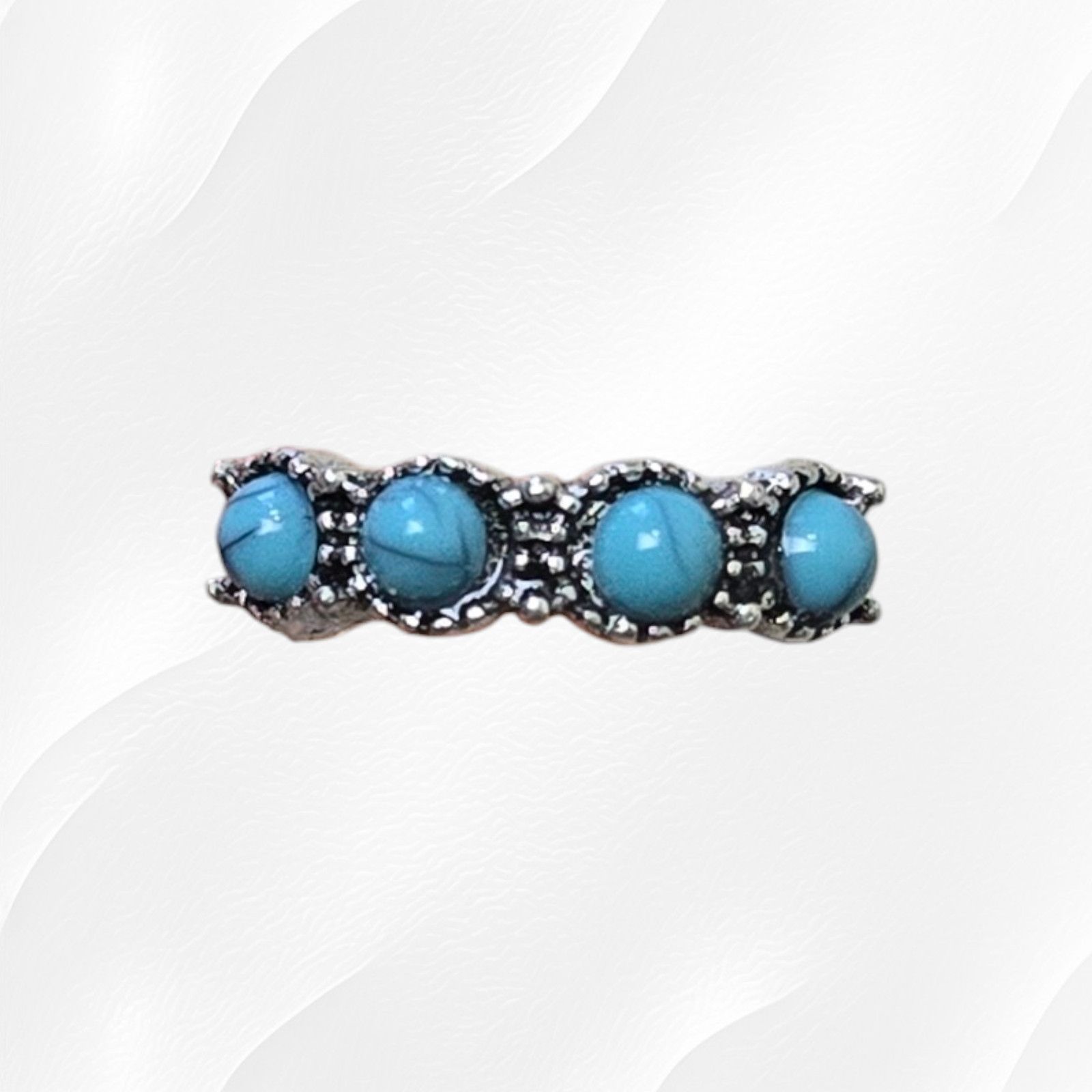 Other Retro Turquoise Boho Fashion Ring Size 6 Size ONE SIZE - 1 Thumbnail