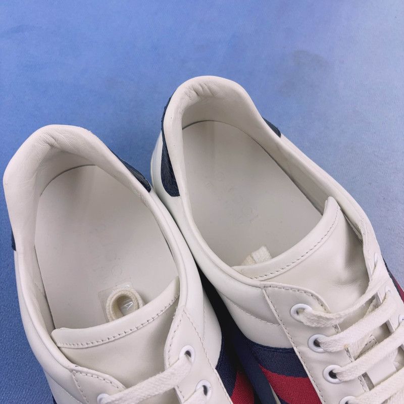 Gucci Gucci ACE White Leather Low-Top Sneakers - Size US 9.5 / EU 42-43 - 9 Thumbnail