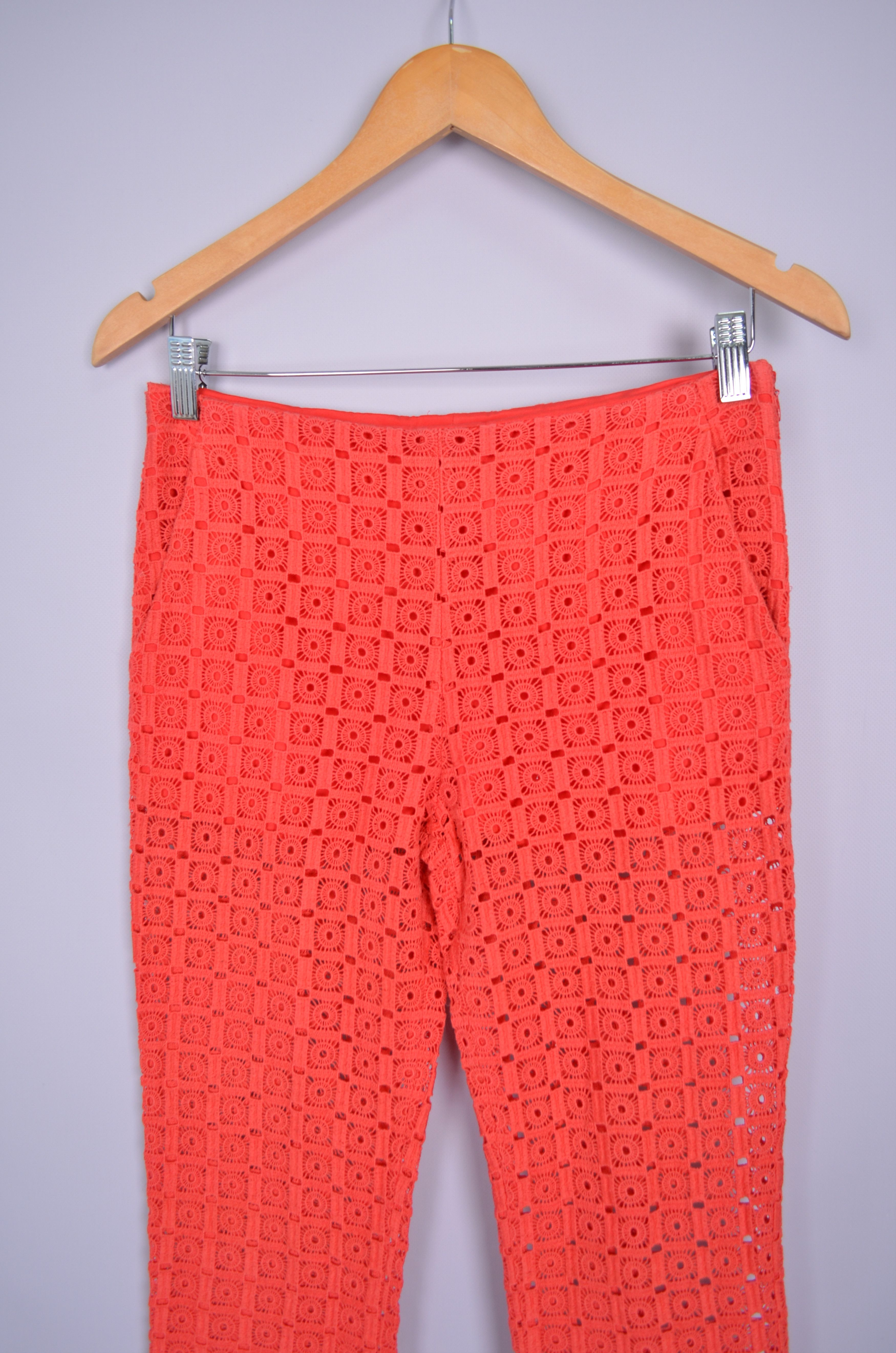 Designer × Prada PRADA Womens Abstract Mesh Pants Trousers Size 38 Italy Size 26" / US 2 / IT 38 - 2 Thumbnail